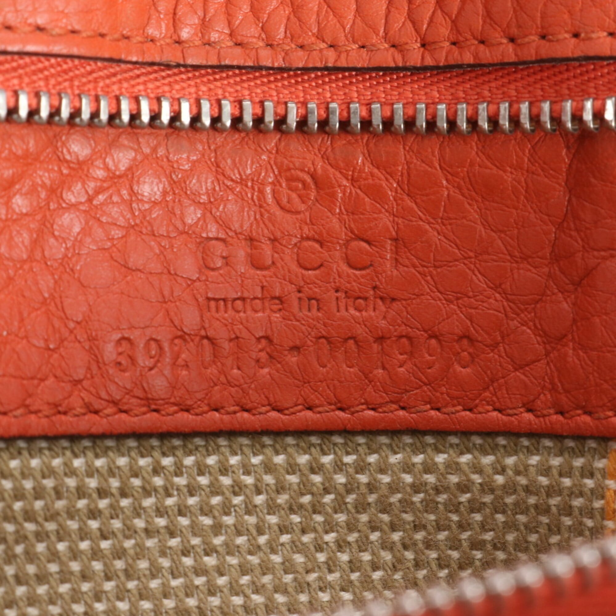 Gucci Orange Leather Crossbody Bag Handbag Shoulder Bag (Pre-Owned)