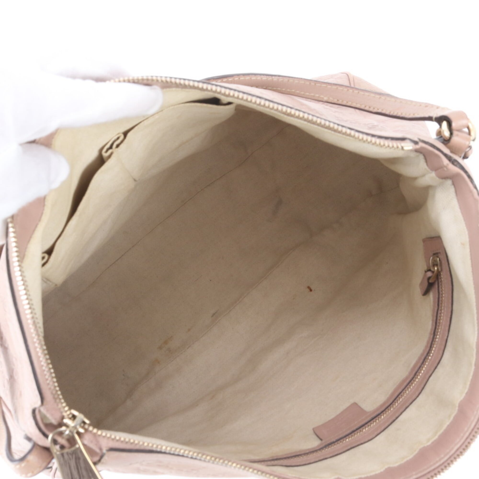 Gucci Pink Leather Handbag Shoulder Bag Tote Bag (Pre-Owned)