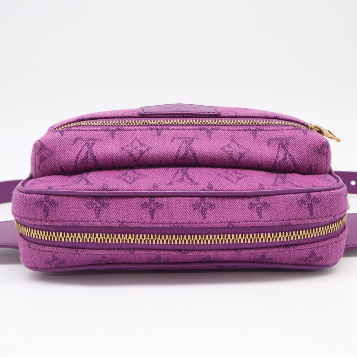 Louis Vuitton Monogram Denim Purple Monogram Denim Shoulder Bag (Pre-Owned)