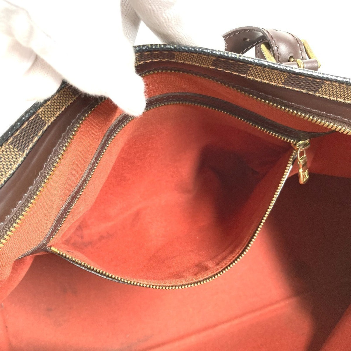 Louis Vuitton Brown Ebene Damier Canvas Shoulder Bag Tote Bag (Pre-Owned)