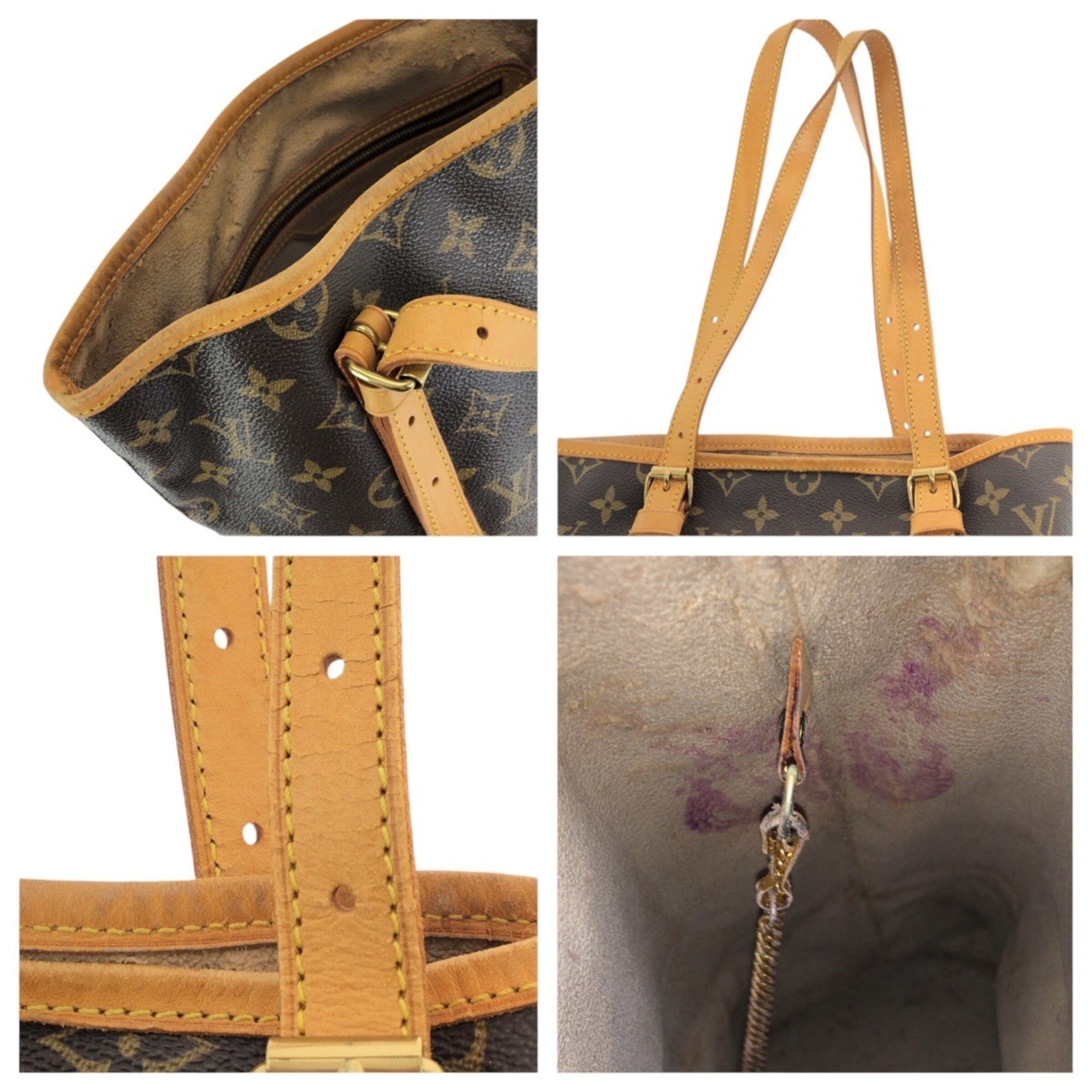Louis Vuitton Brown Pvc Leather Shoulder Bag Tote Bag (Pre-Owned)