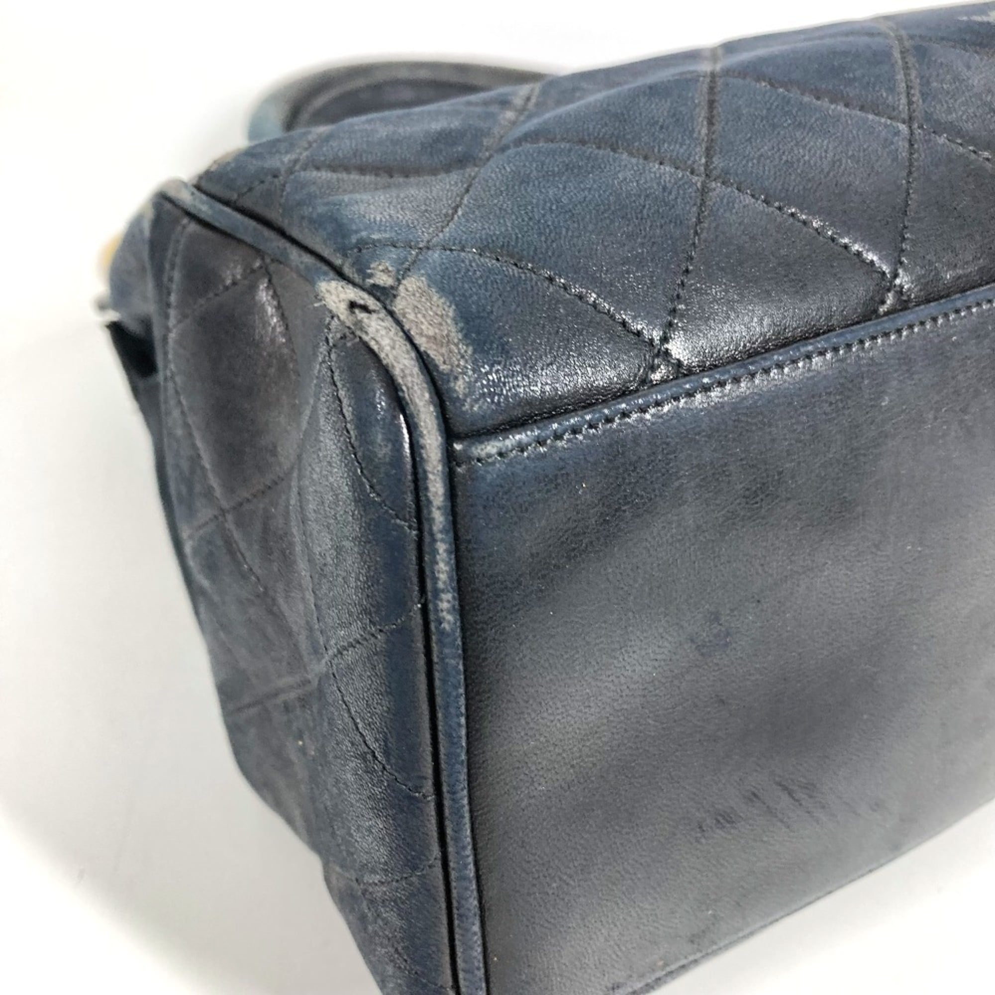 Chanel Black Leather Handbag Tote Bag (Pre-Owned)