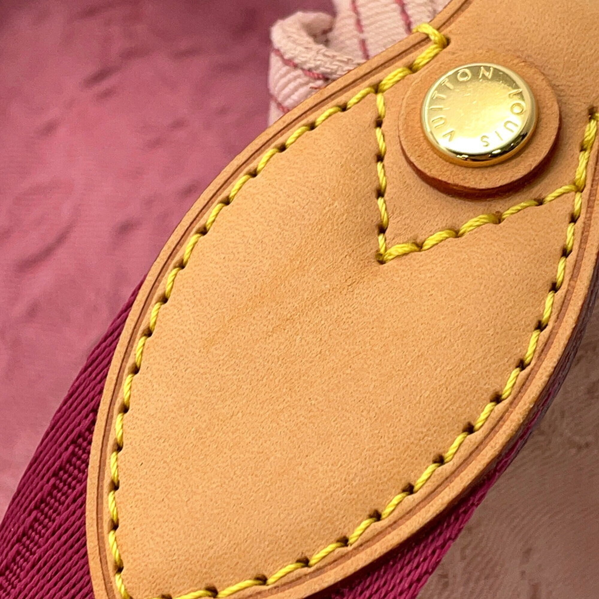 Louis Vuitton Pink Purple Monogram Denim Shoulder Bag (Pre-Owned)