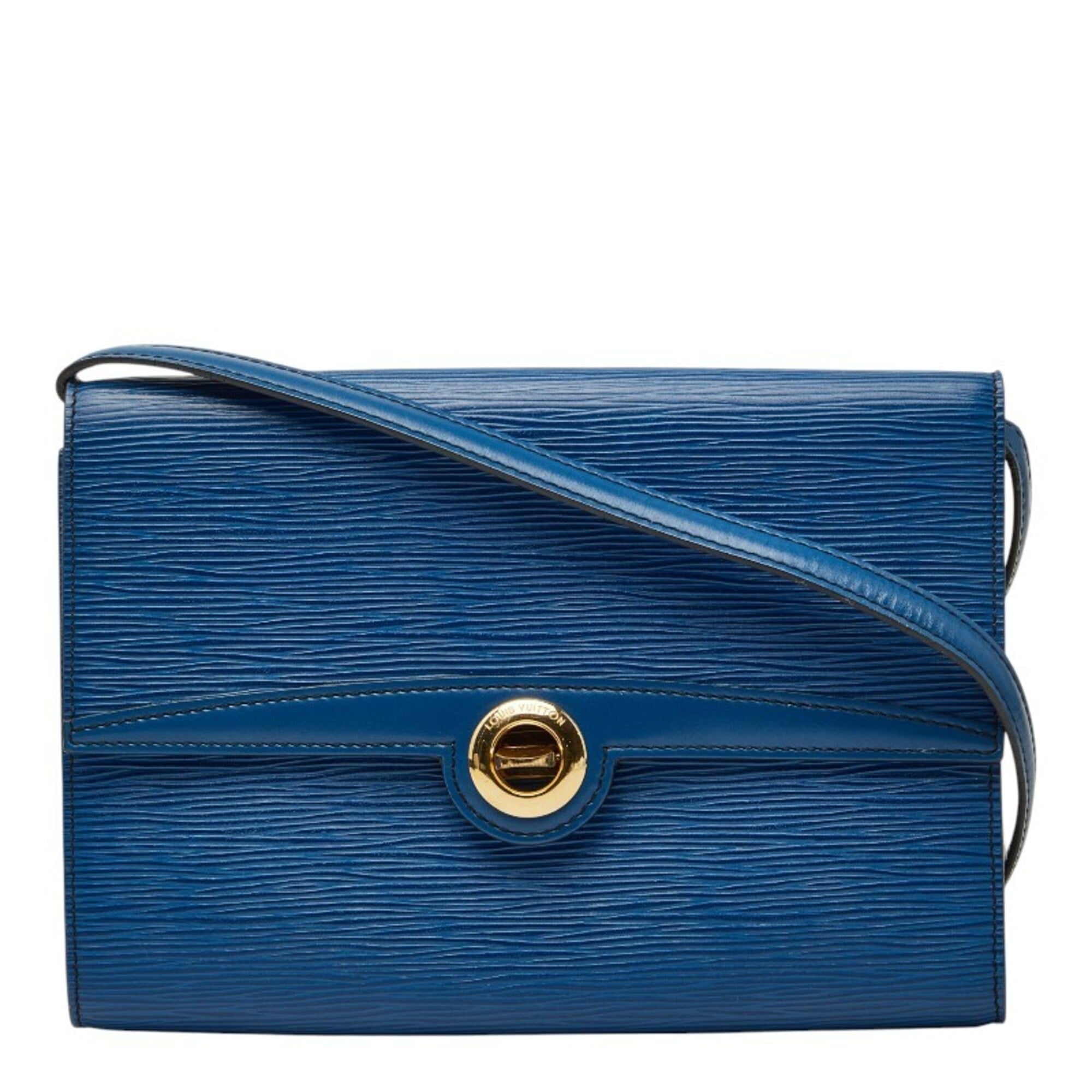 Louis Vuitton Epi Toledo Blue Leather Pochette Shoulder Bag (Pre-Owned)