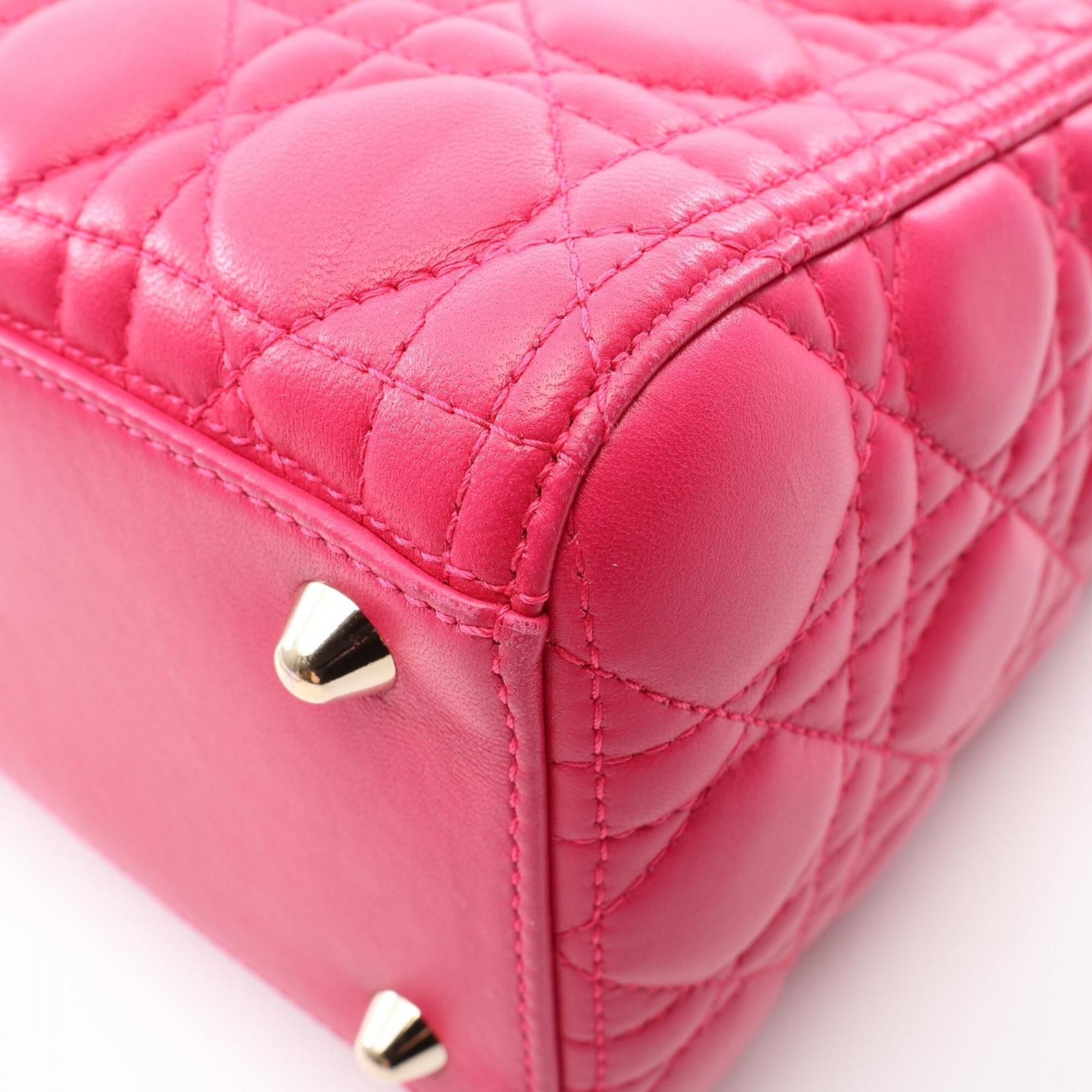Christian Dior Pink Leather Handbag (Pre-Owned)