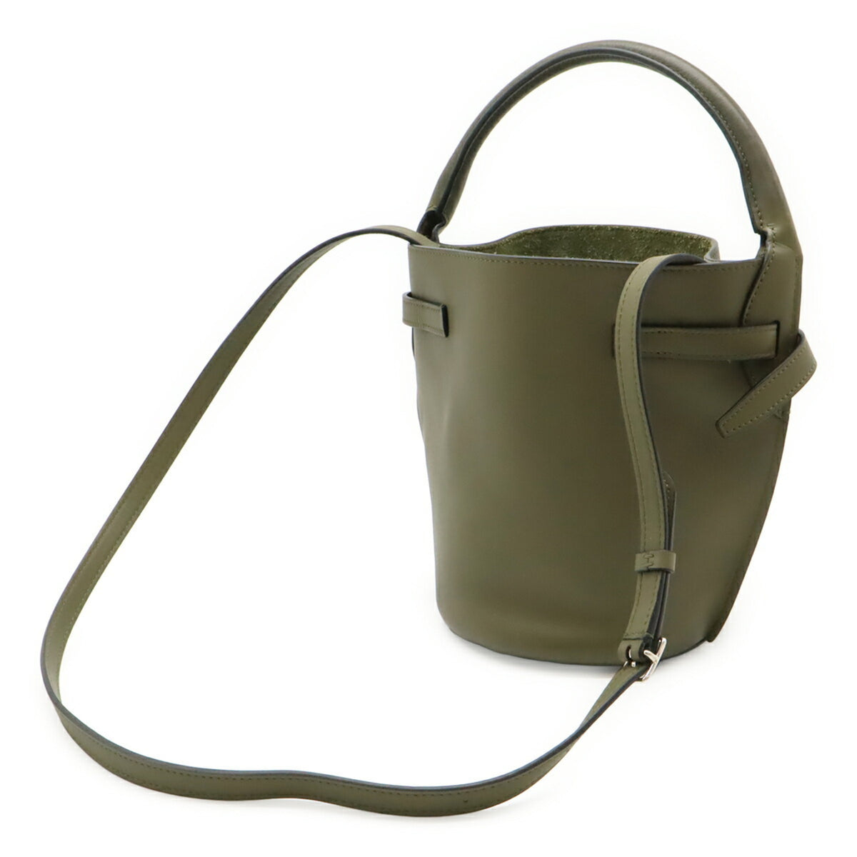 Celine Green Khaki Leather Handbag Shoulder Bag (Pre-Owned)