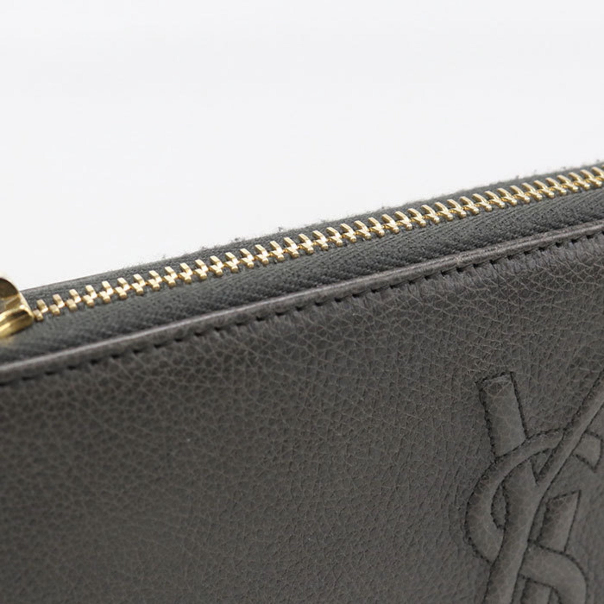 Saint Laurent Gray Leather Coin Purse/Coin Case (Pre-Owned)