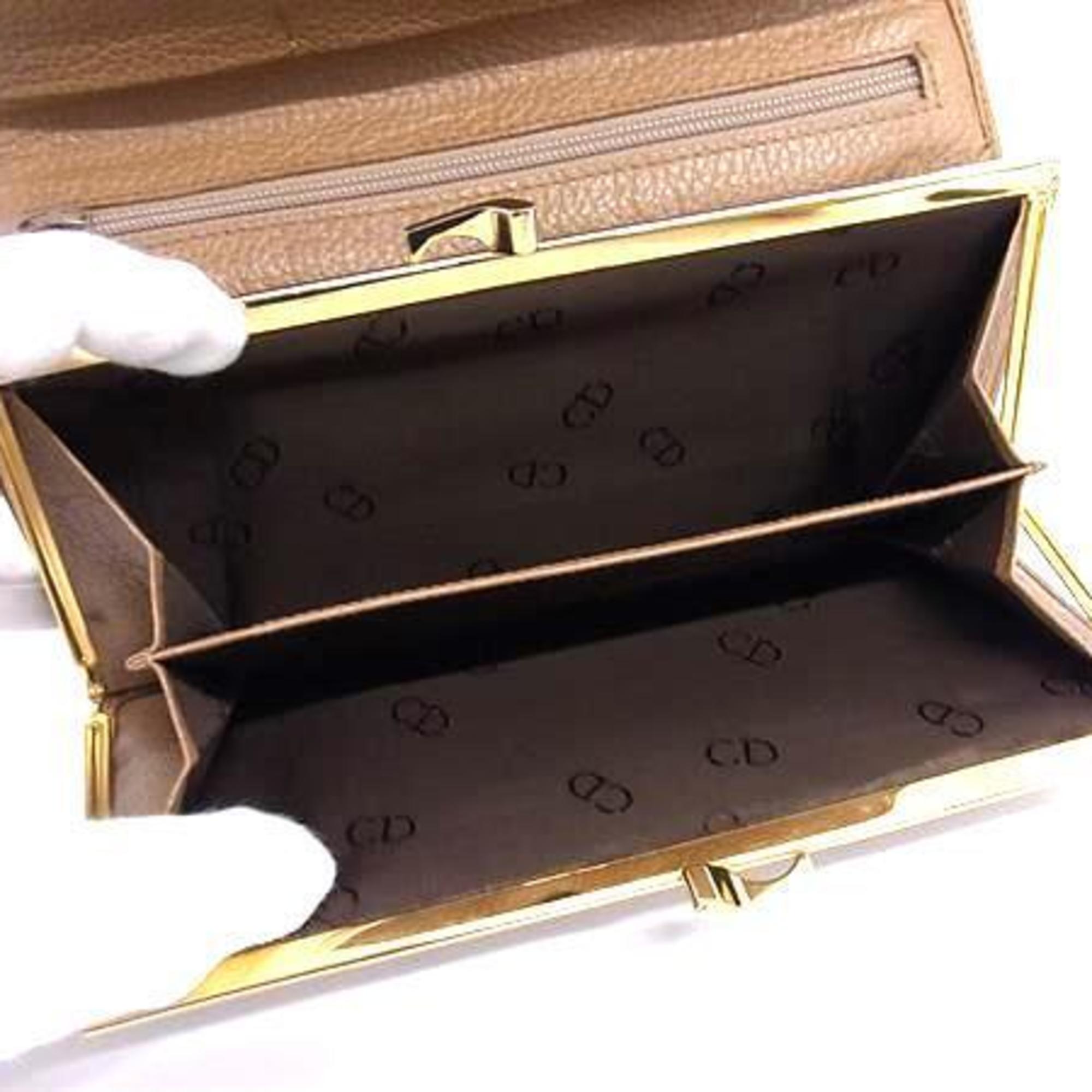 Christian Dior Beige Beige Brown Brown Pvc Leather Coin Purse/Coin Case (Pre-Owned)