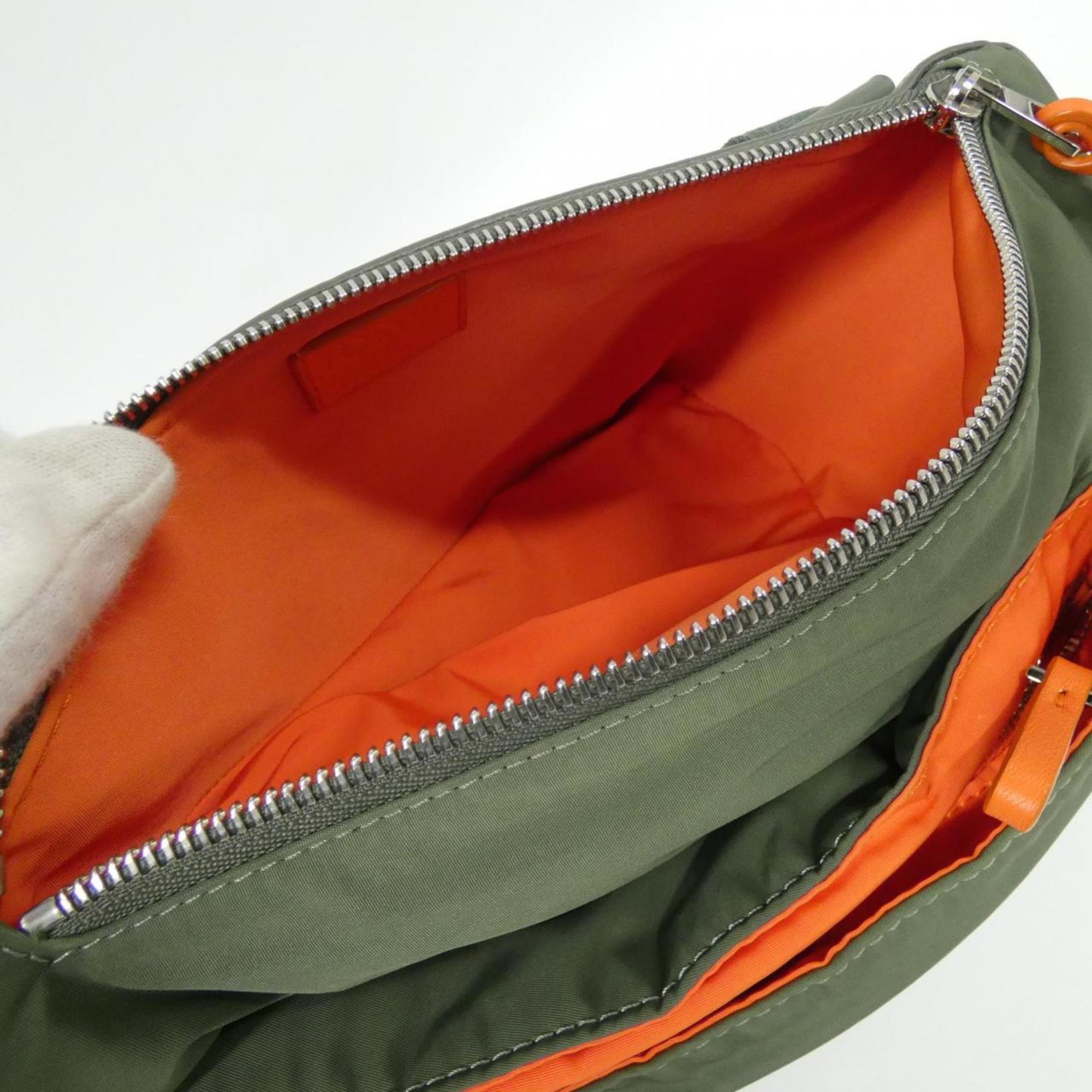 Loewe Green Khaki Nylon Leather Shoulder Bag (Pre-Owned)
