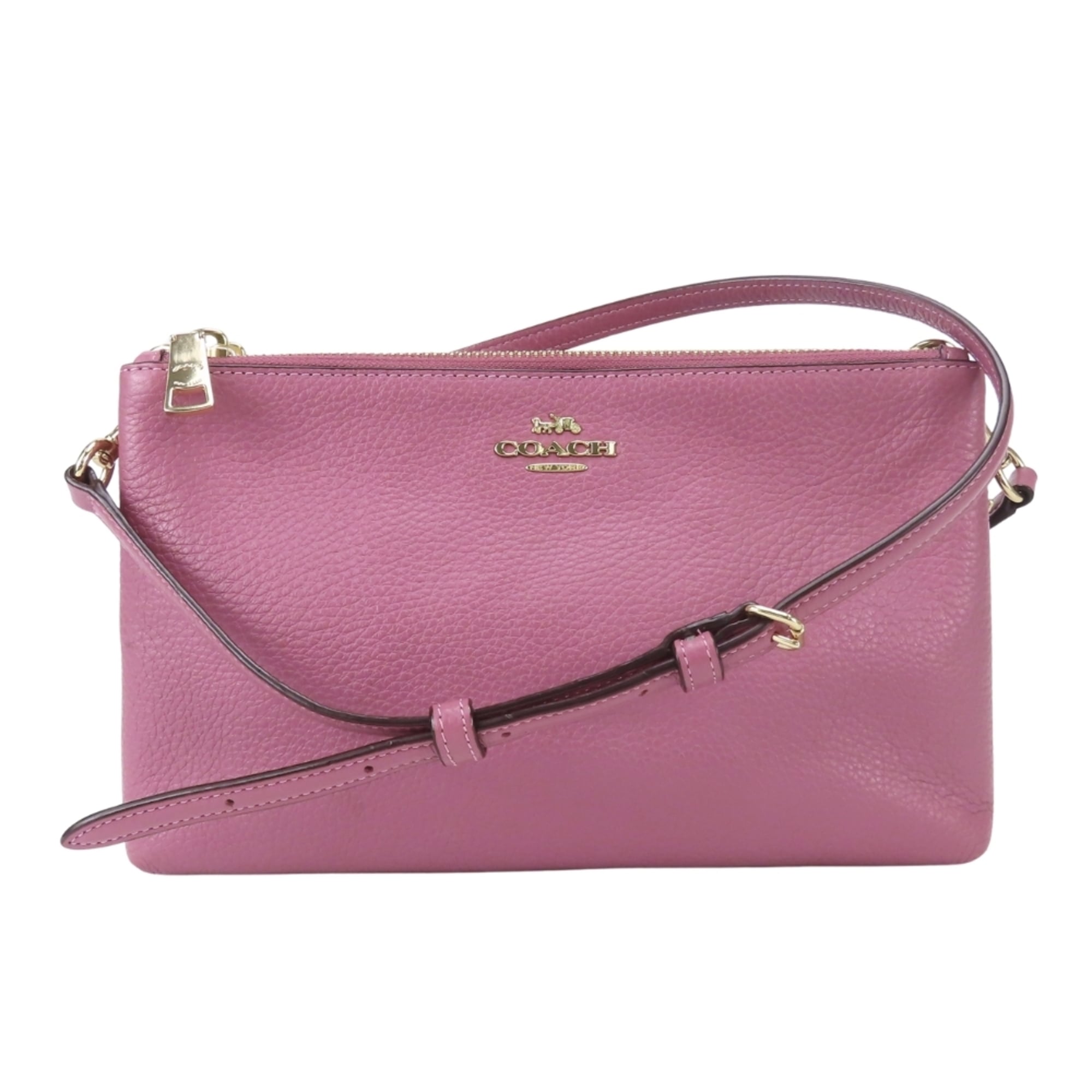 Coach Pink Purple Leather Shoulder Bag (Pre-Owned)