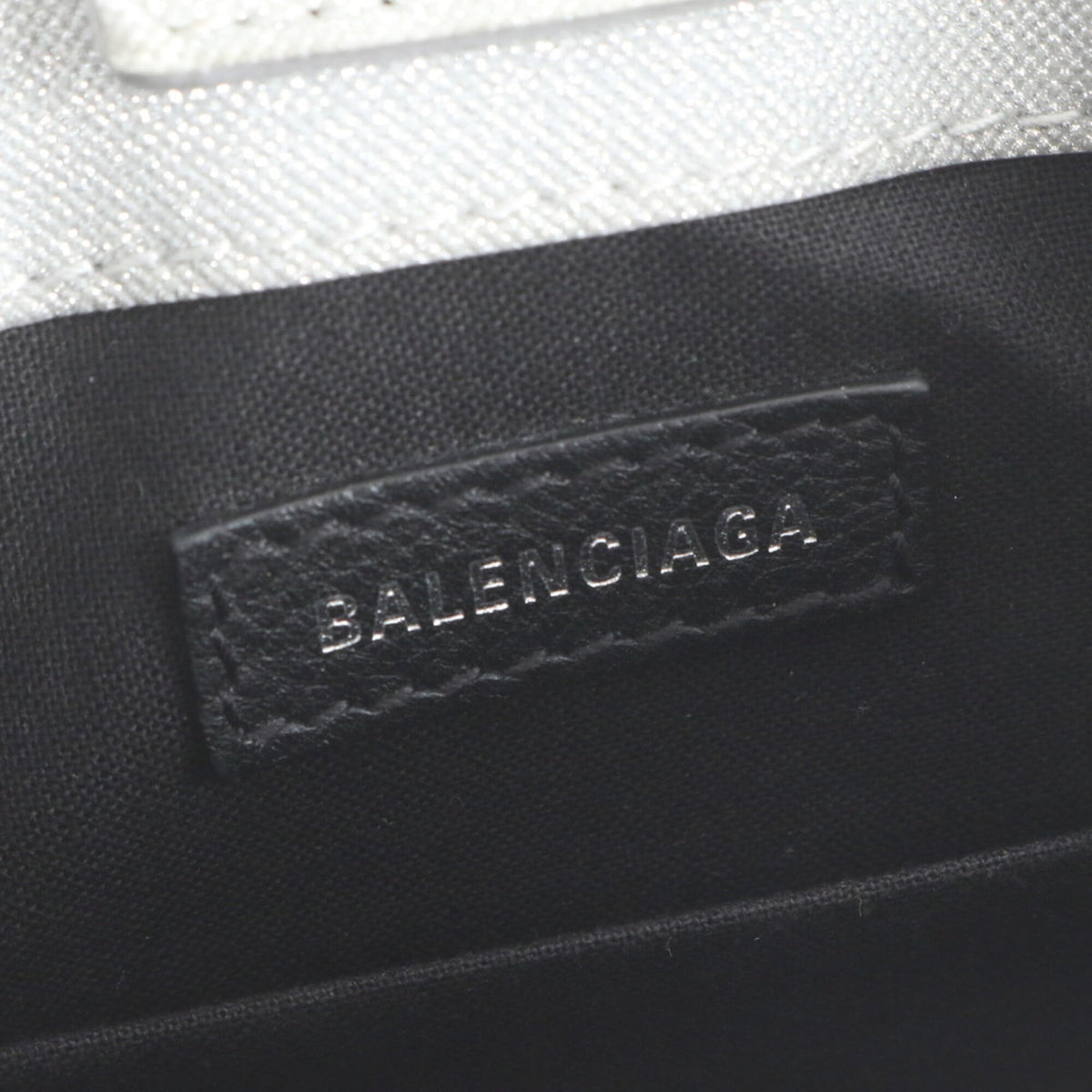 Balenciaga Black Silver Handbag Shoulder Bag (Pre-Owned)