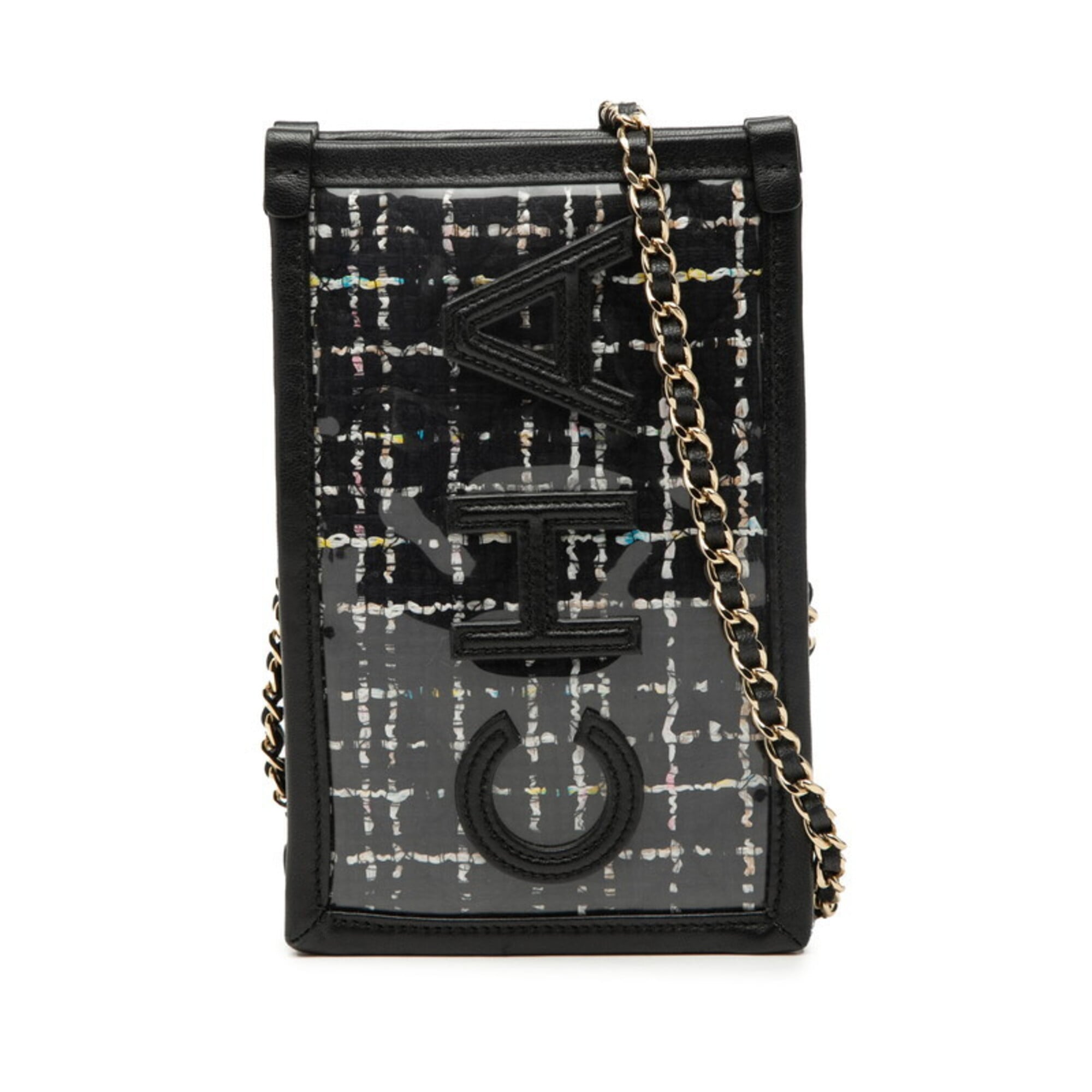 Chanel Black Vinyl Leather Shoulder Bag (Pre-Owned)