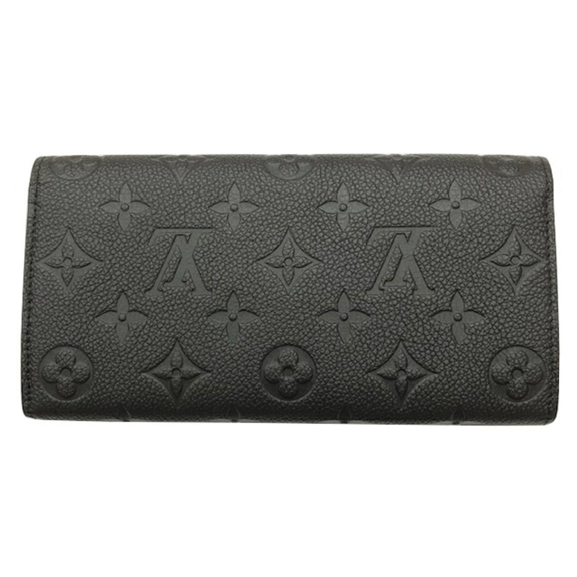 Louis Vuitton Beige Noir Monogram Empreinte Long Wallet (Bi-Fold) (Pre-Owned)