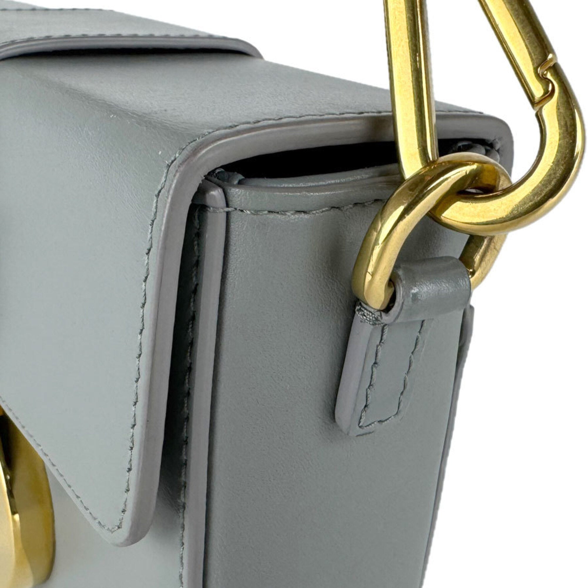 Christian Dior Gray Leather Shoulder Bag (Pre-Owned)