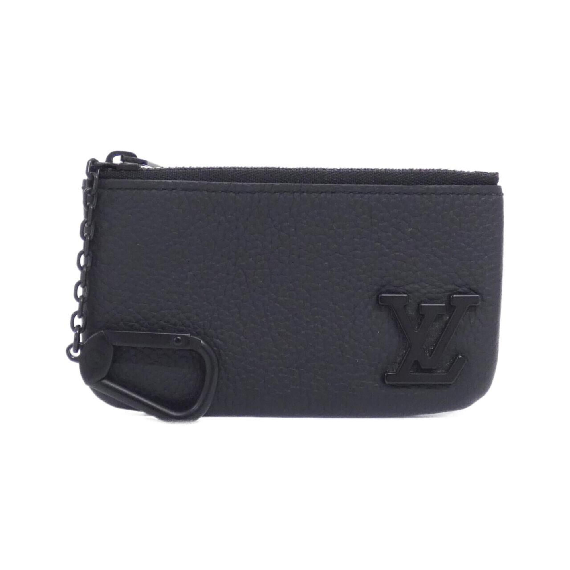 Louis Vuitton Black Leather Coin Purse/Coin Case (Pre-Owned)