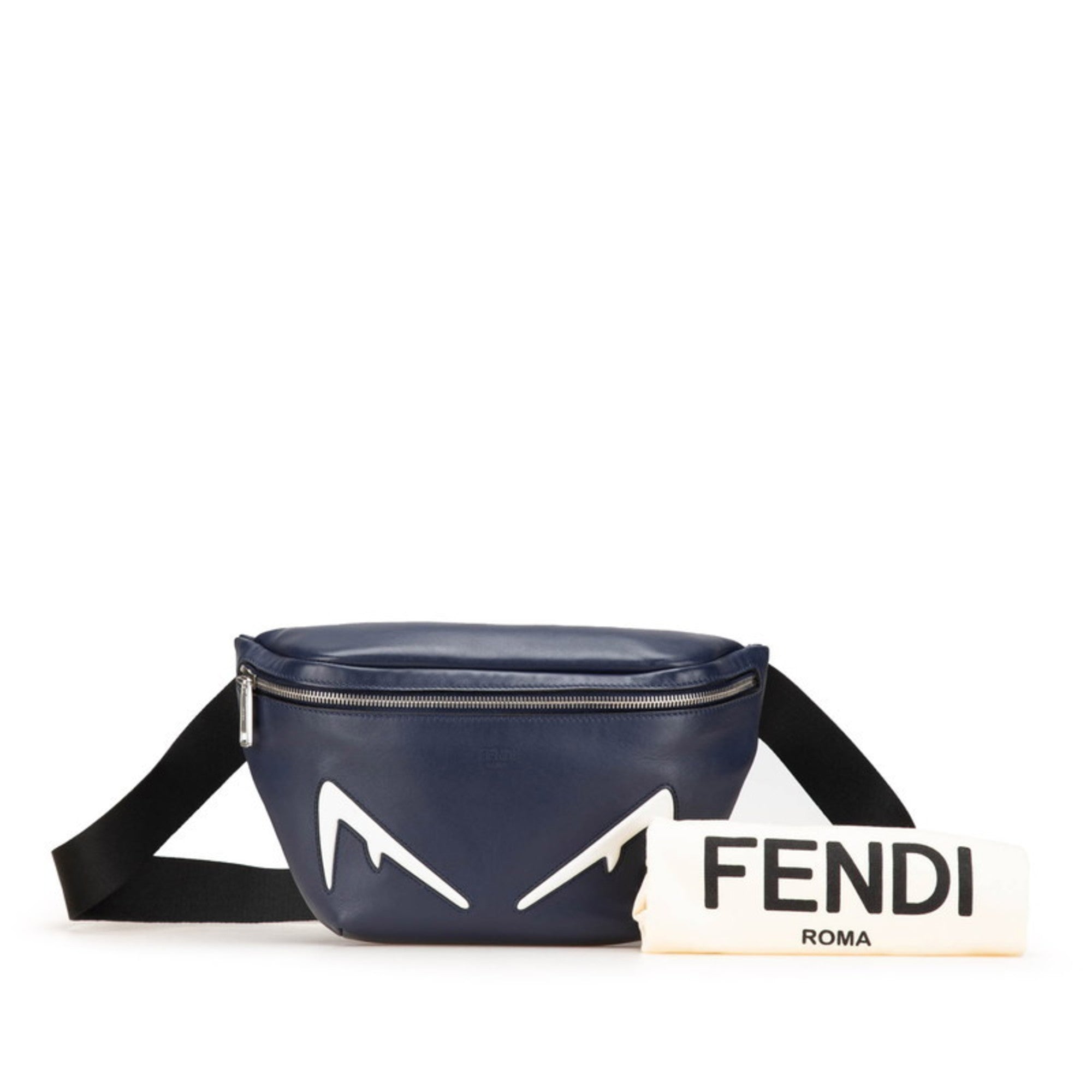 Fendi Navy Leather Fanny Pack (Pre-Owned)