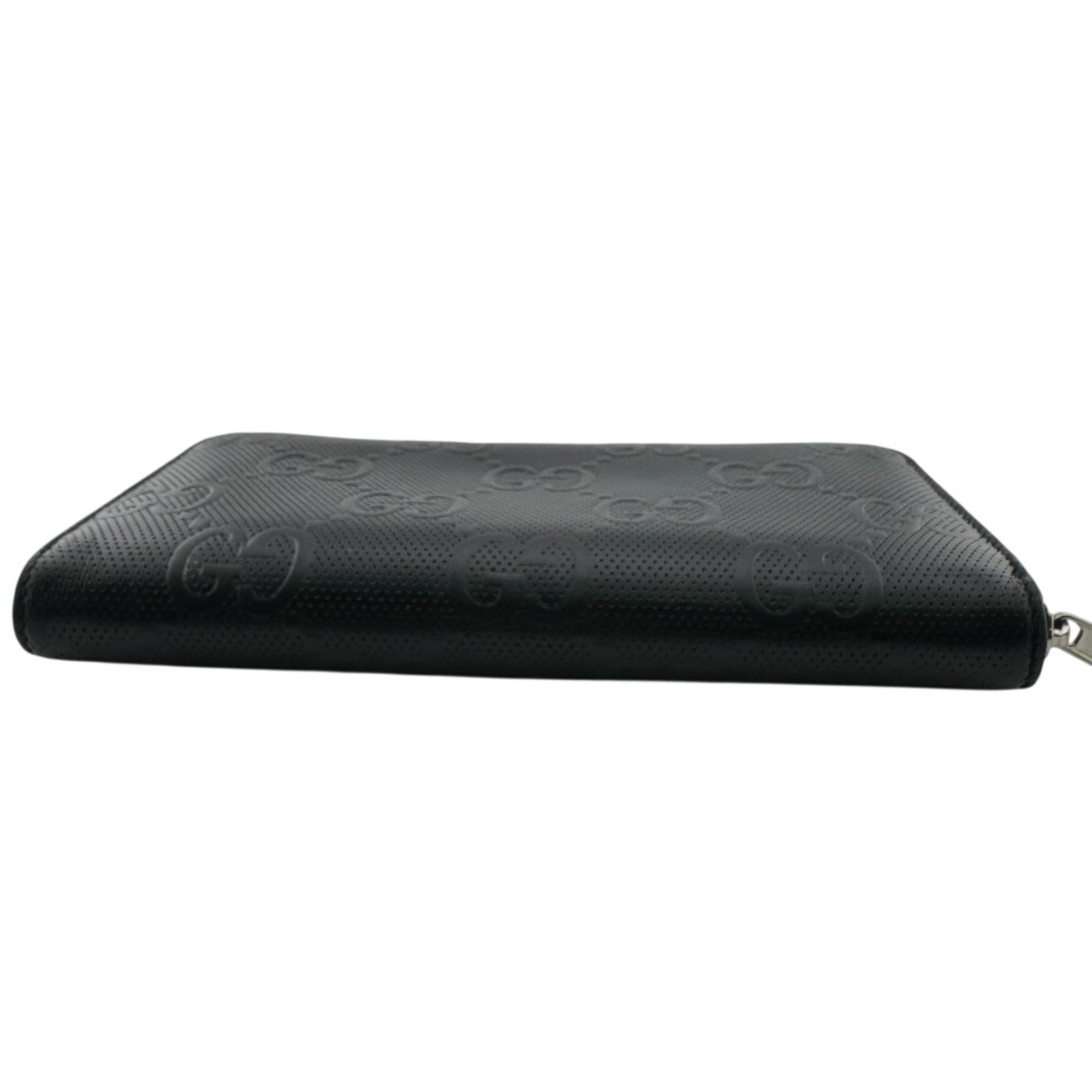 Gucci Black Leather Long Wallet (Bi-Fold) (Pre-Owned)