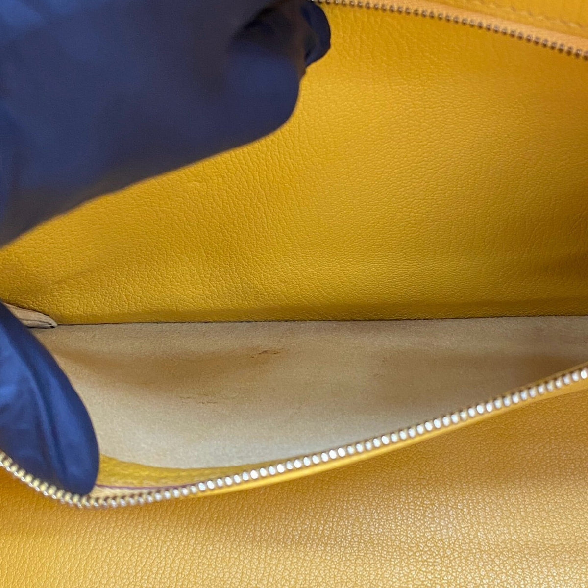 Hermes Yellow Taurillon Clemence Leather Handbag (Pre-Owned)
