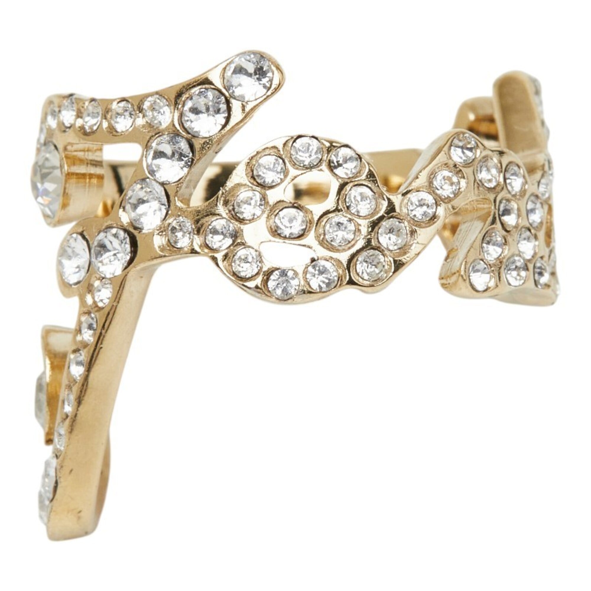 Fendi Gold Silver Band Ring (Pre-Owned)