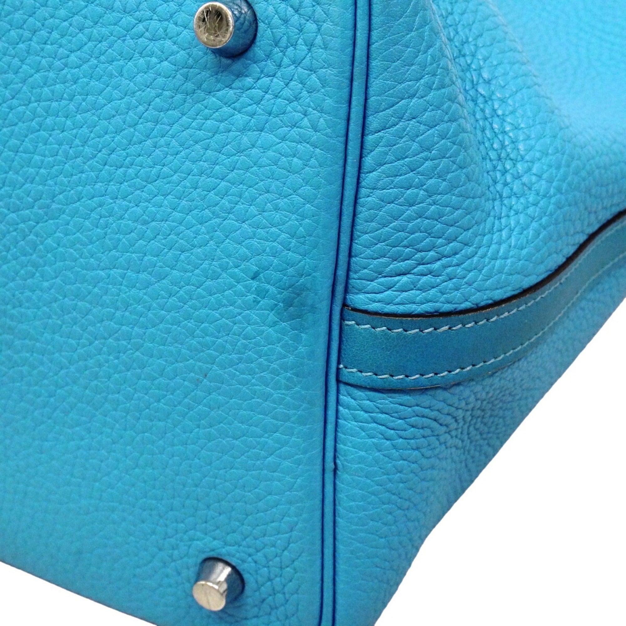Hermes Blue Paradise Taurillon Clemence Leather Swift Leather Handbag (Pre-Owned)