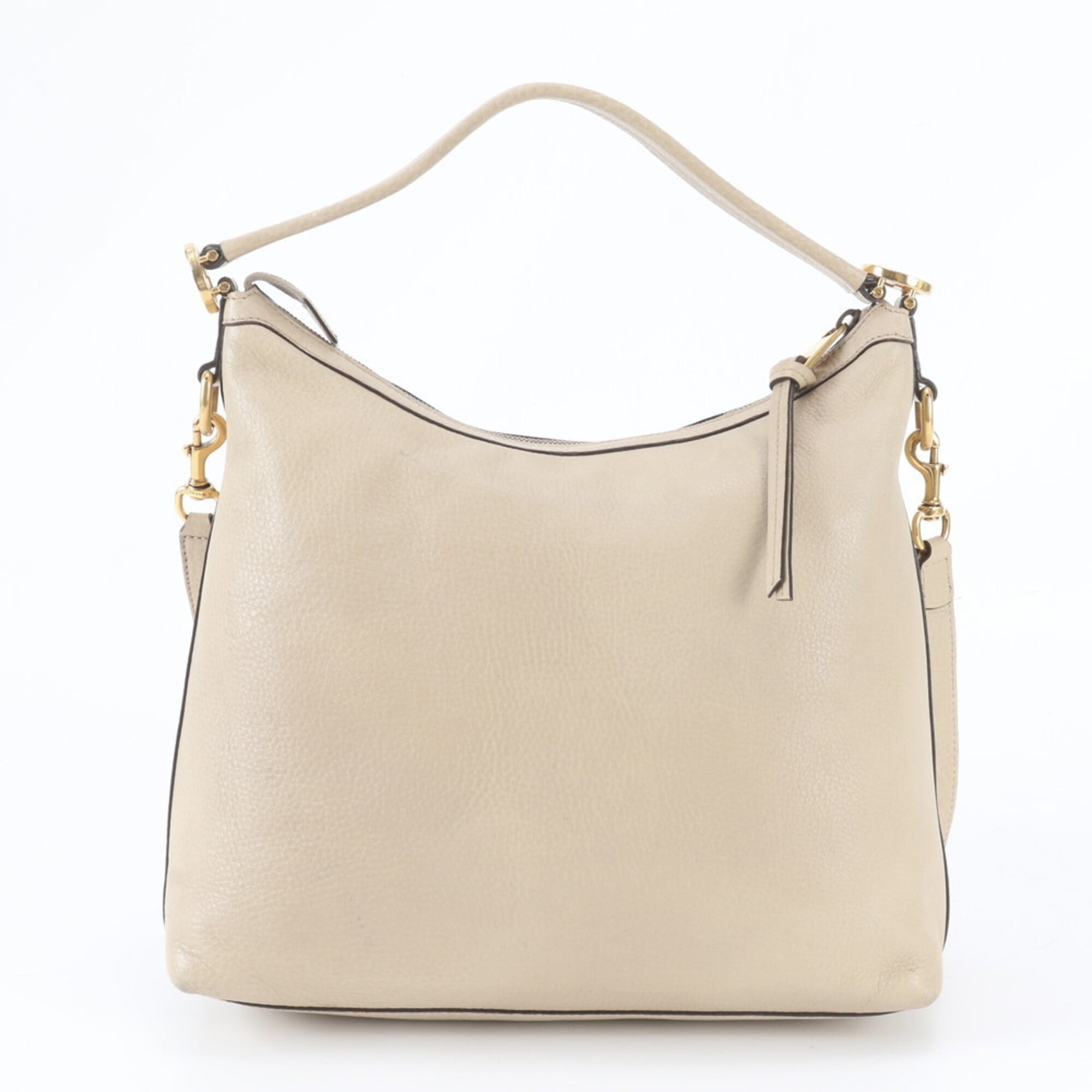 Gucci Miss Gg Beige Leather Handbag Shoulder Bag (Pre-Owned)