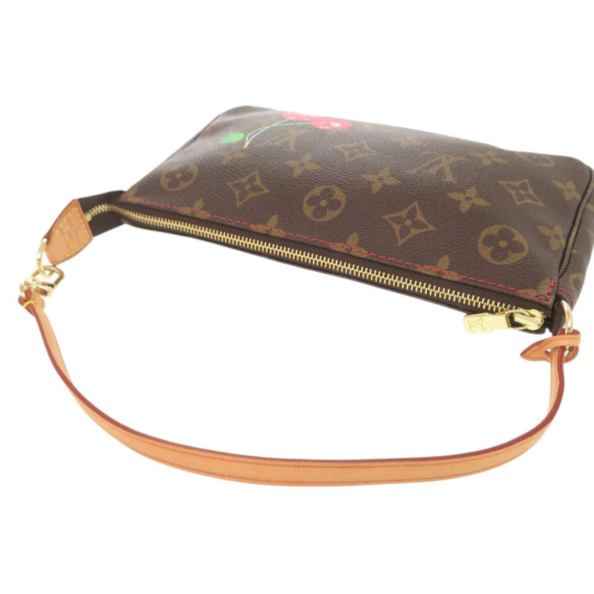 Louis Vuitton Brown Monogram Cherry Monogram Canvas Pochette Pouch (Pre-Owned)