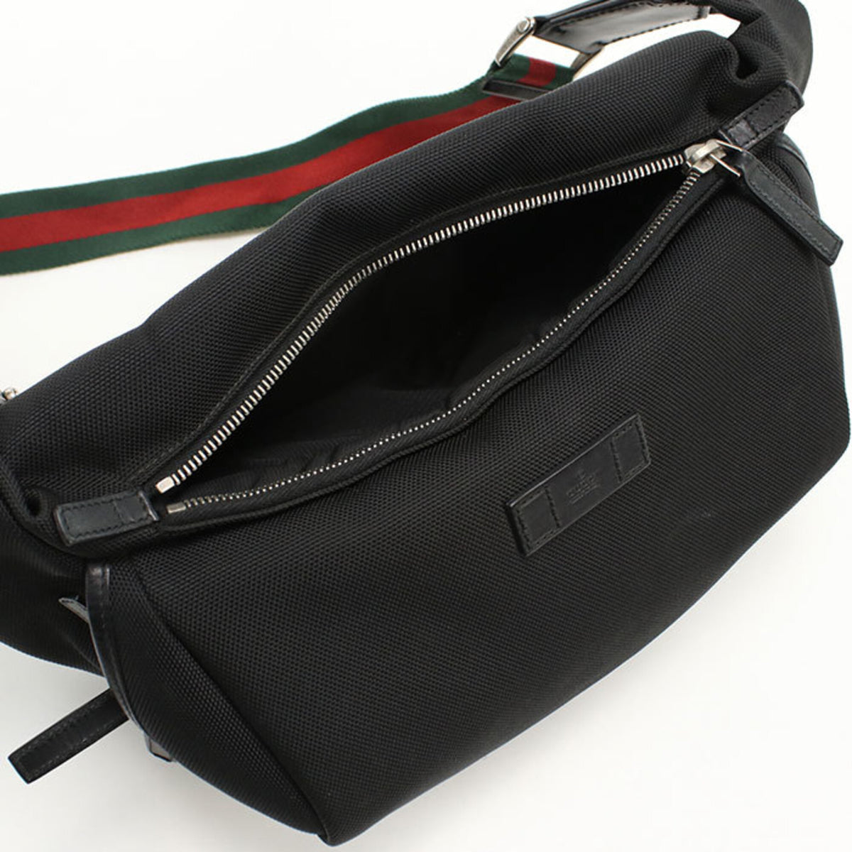 Gucci Black Canvas Shoulder Bag Sling Bag (Pre-Owned)