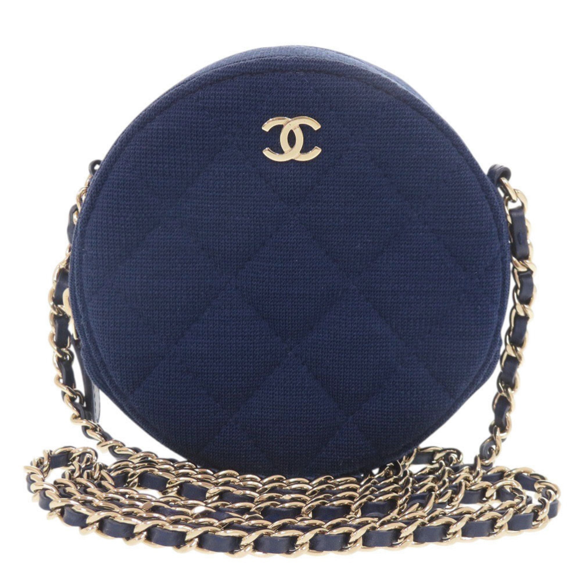 Chanel Blue Cotton Shoulder Bag (Pre-Owned)