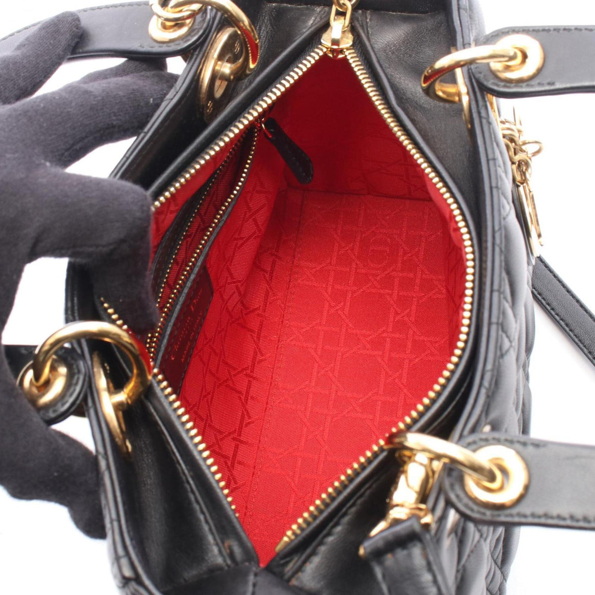 Christian Dior Black Leather Handbag (Pre-Owned)