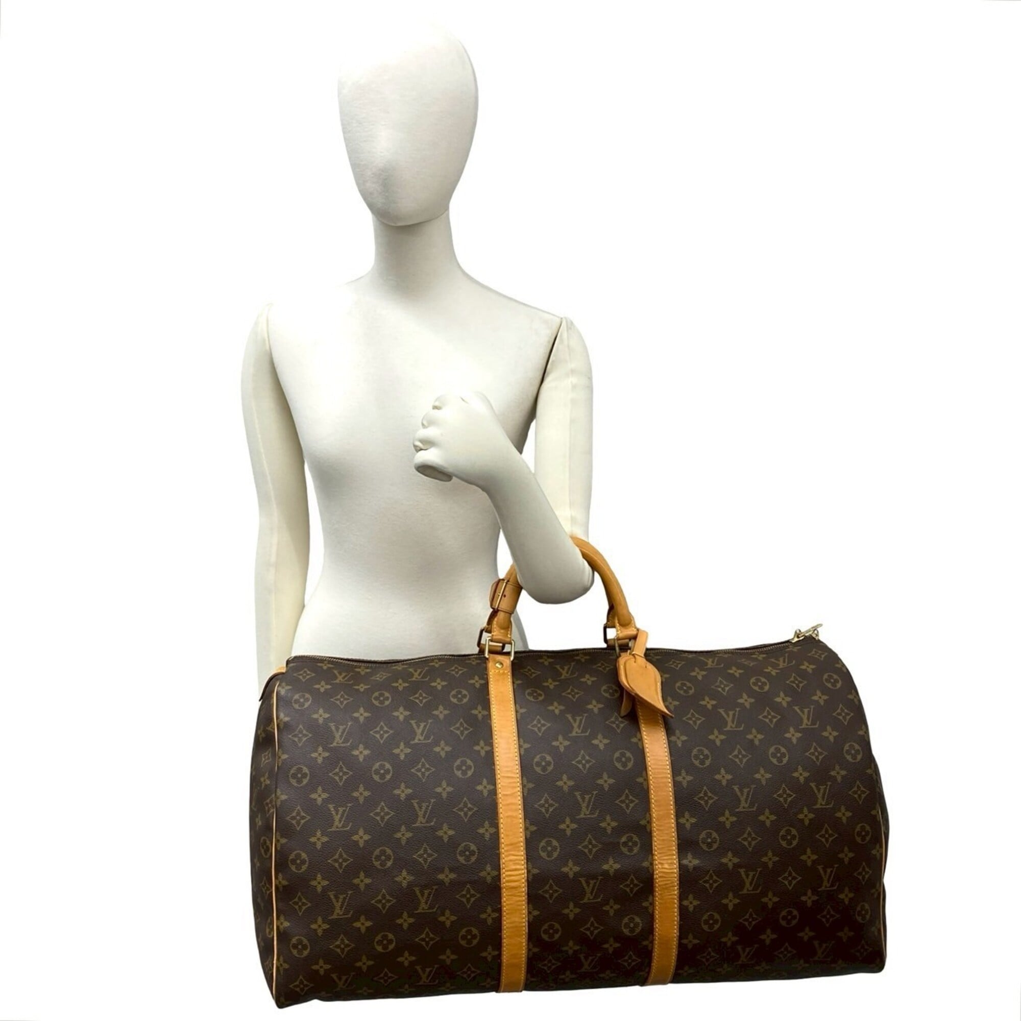 Louis Vuitton Brown Leather Pvc Boston Bag (Pre-Owned)