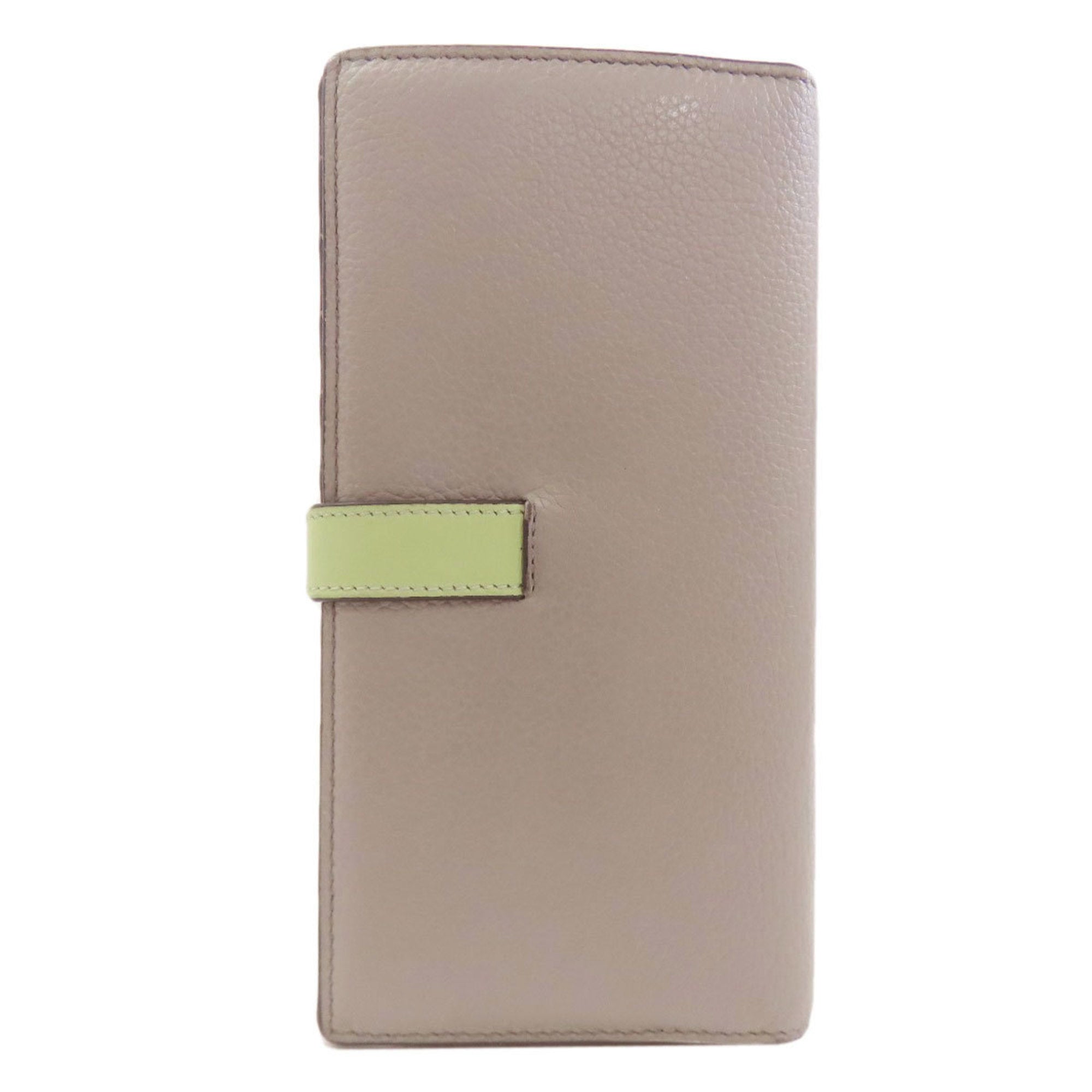 Loewe Gray Green Leather Coin Purse/Coin Case (Pre-Owned)