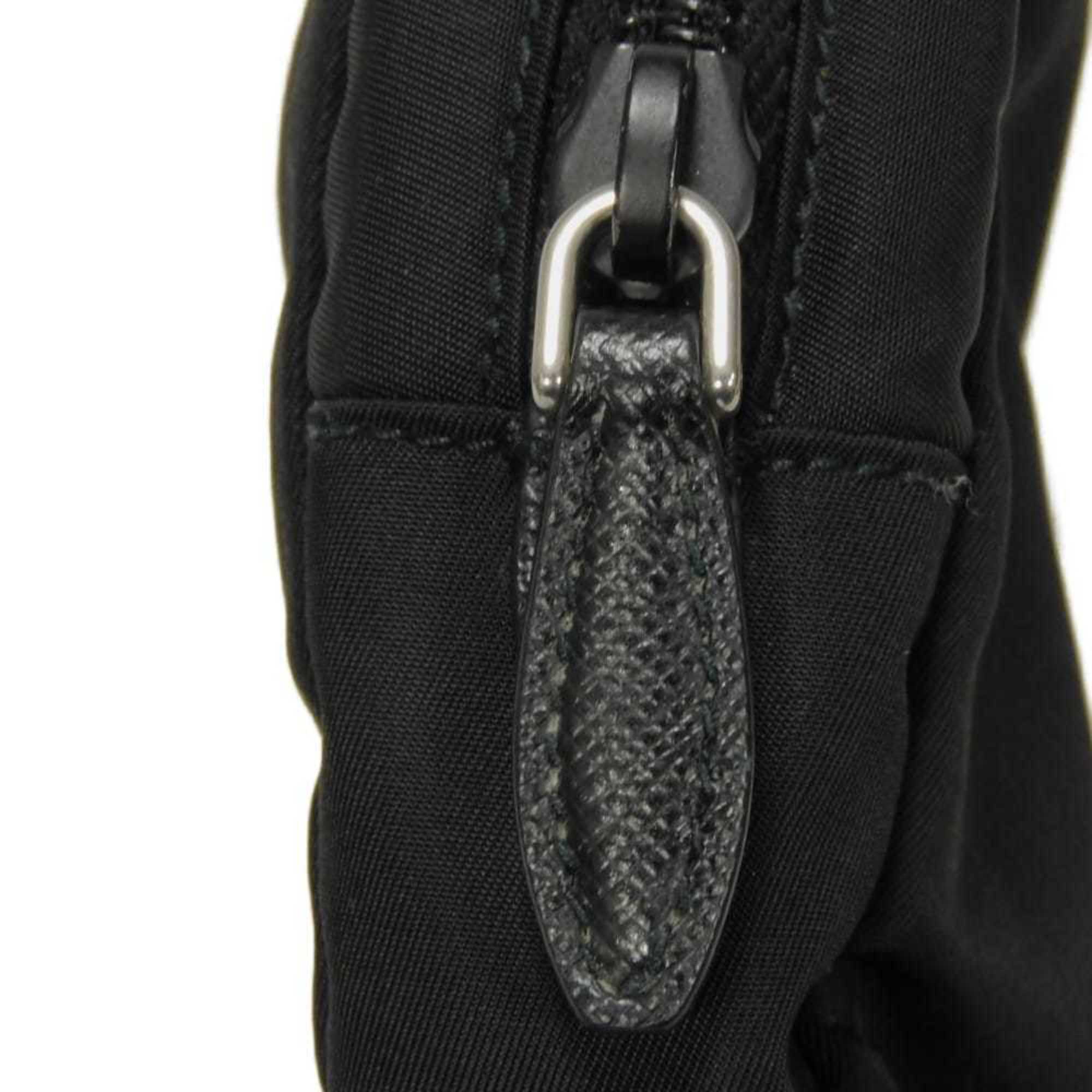 Prada Black Nero Vela Nylon Clutch Bag Pouch (Pre-Owned)