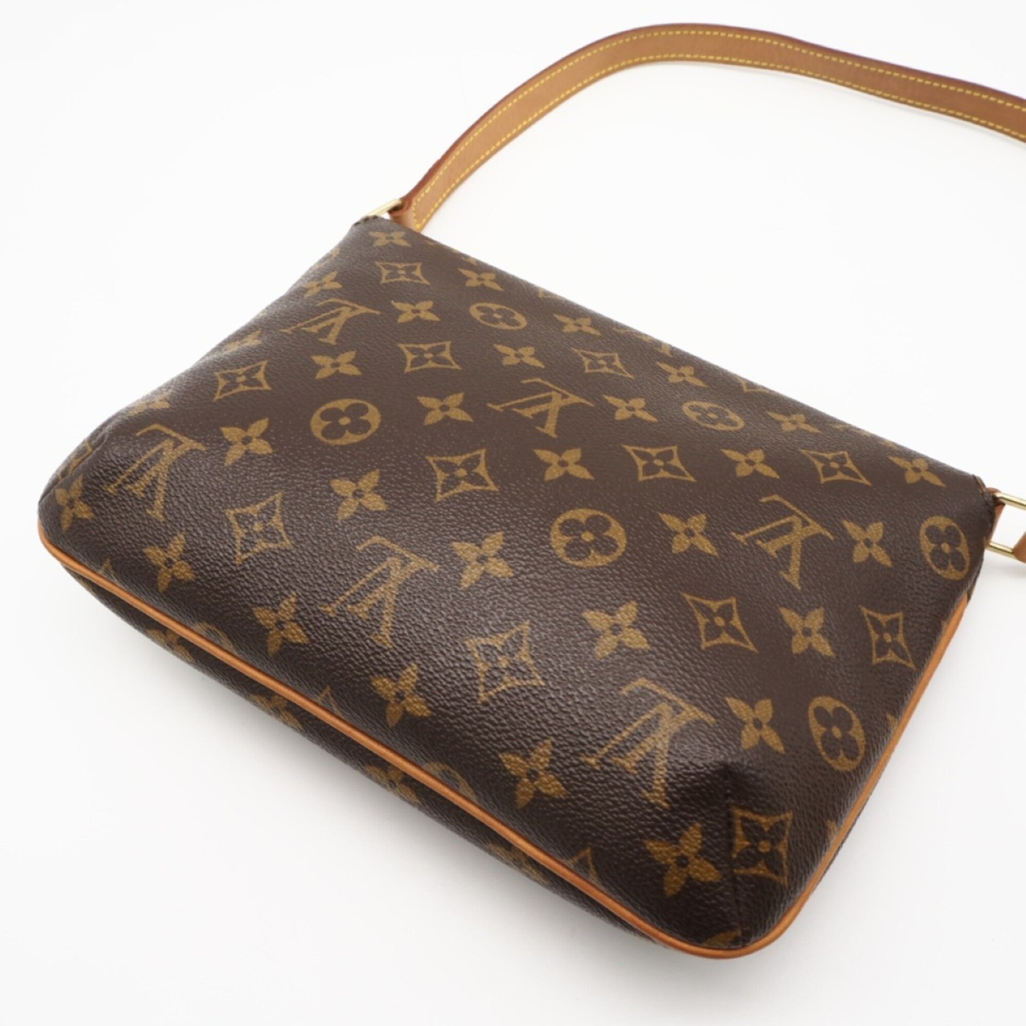 Louis Vuitton Monogram Brown Coated Canvas Leather Shoulder Bag (Pre-Owned)