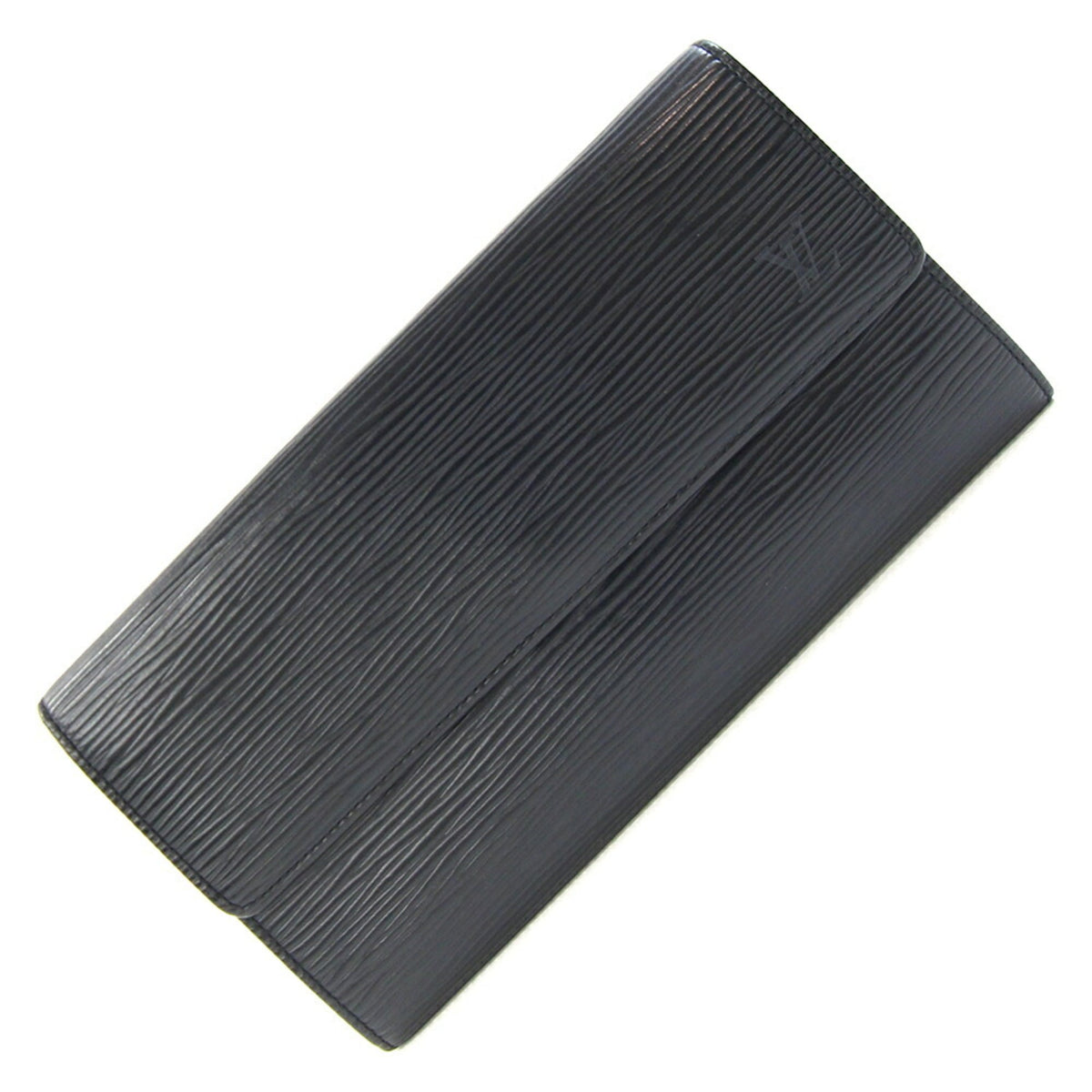 Louis Vuitton Black Noir Epi Leather Long Wallet (Bi-Fold) (Pre-Owned)