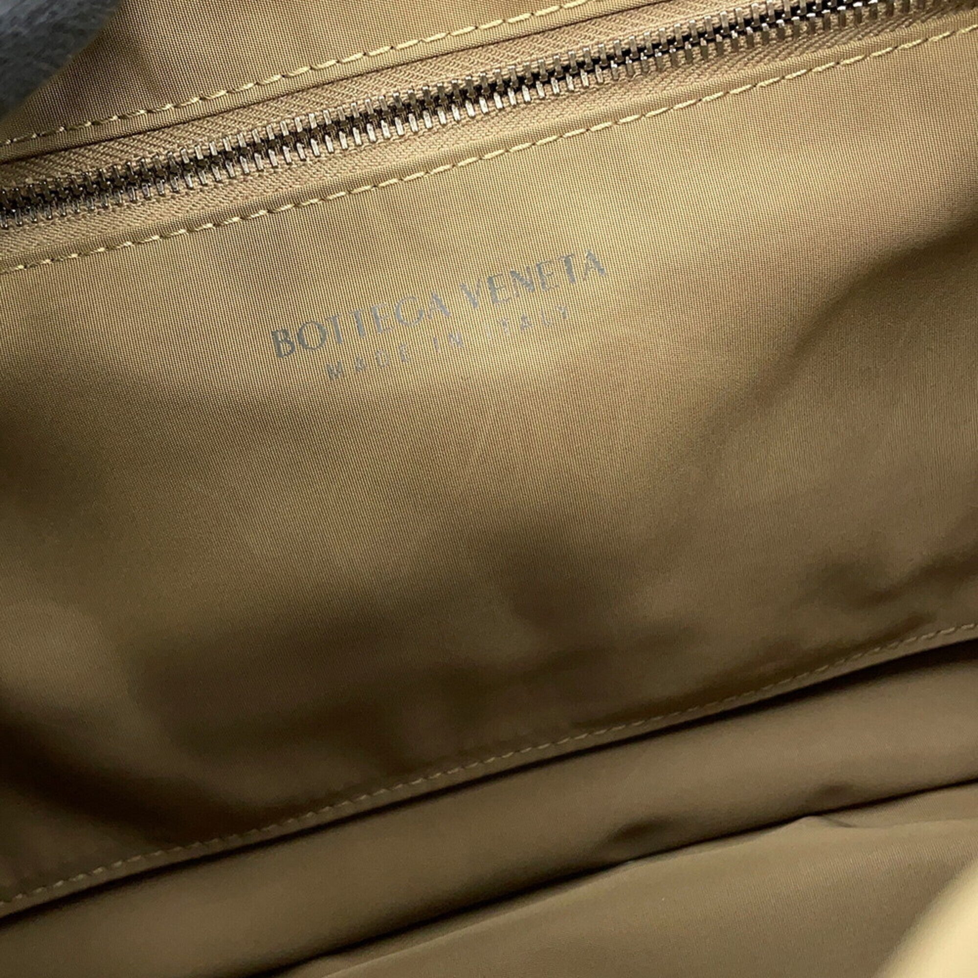 Bottega Veneta Beige Nylon Handbag Shoulder Bag (Pre-Owned)