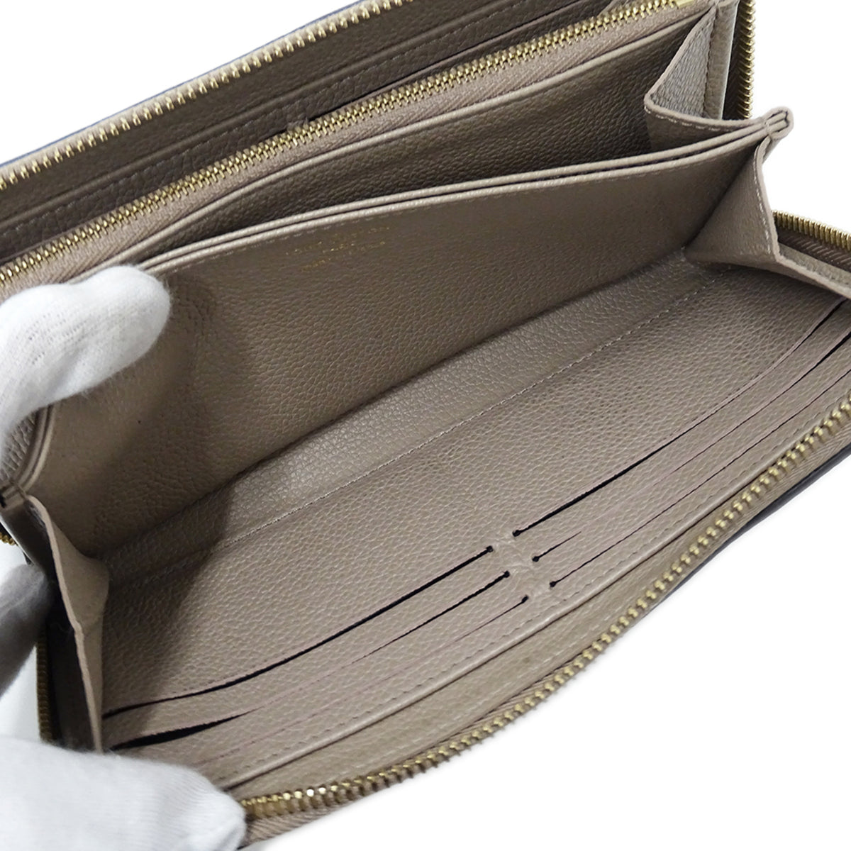 Louis Vuitton Monogram Empreinte Tourterelle Monogram Empreinte Long Wallet (Bi-Fold) (Pre-Owned)
