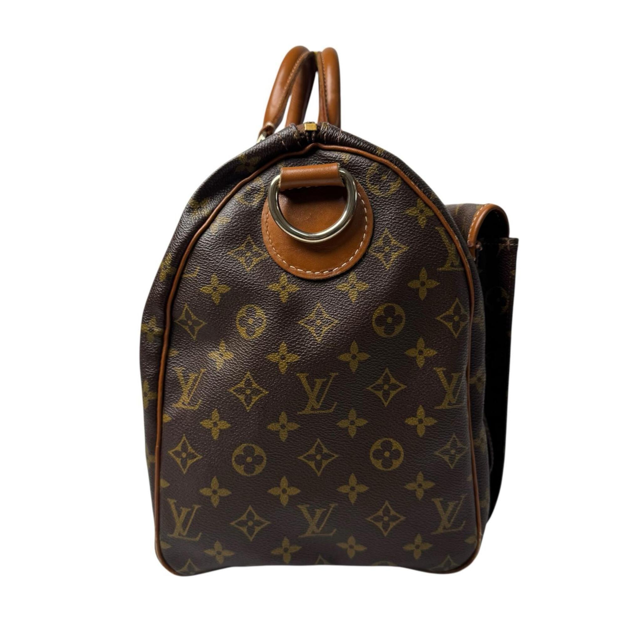 Louis Vuitton Brown Leather Pvc Boston Bag (Pre-Owned)