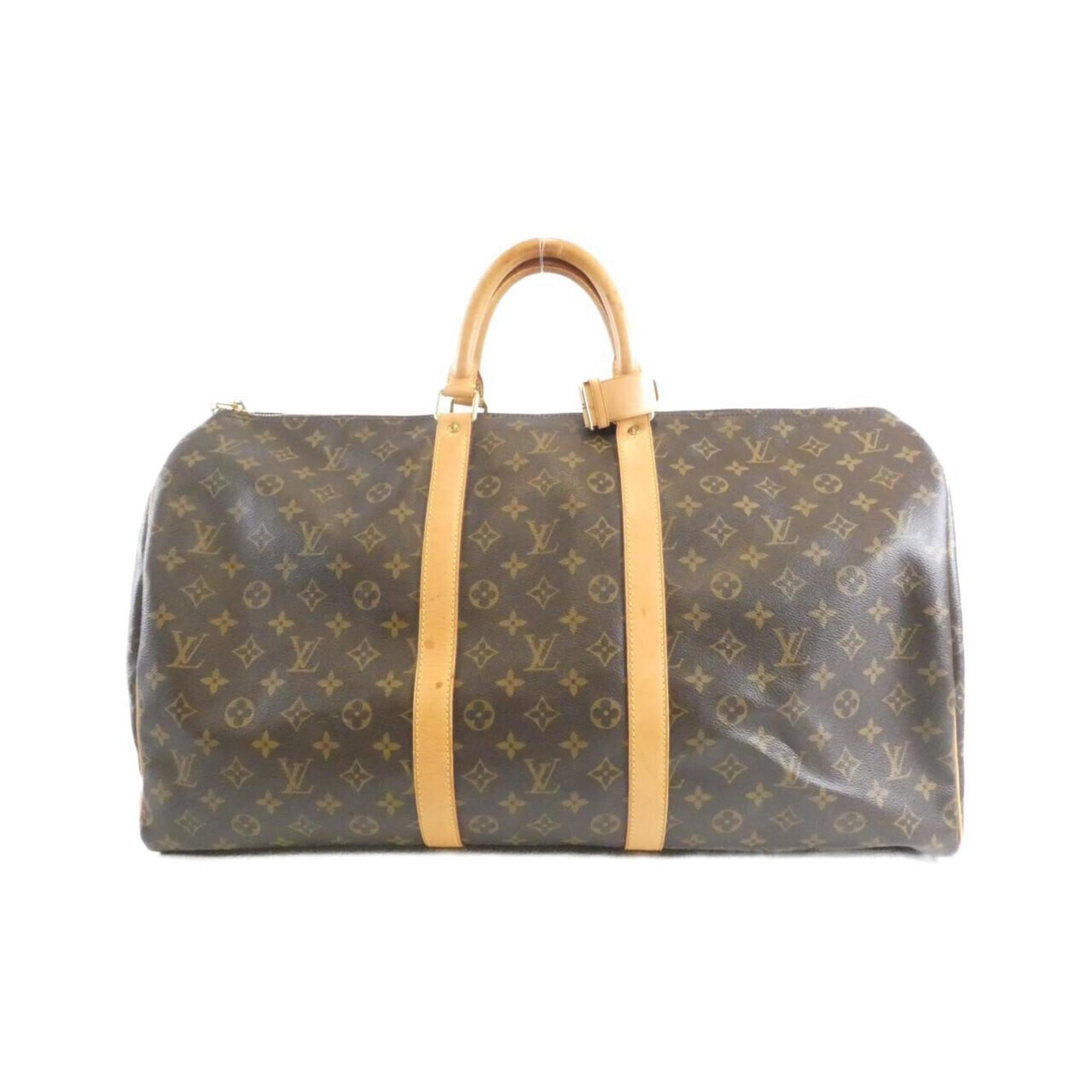 Louis Vuitton Brown Coated Canvas Boston Bag (Pre-Owned)