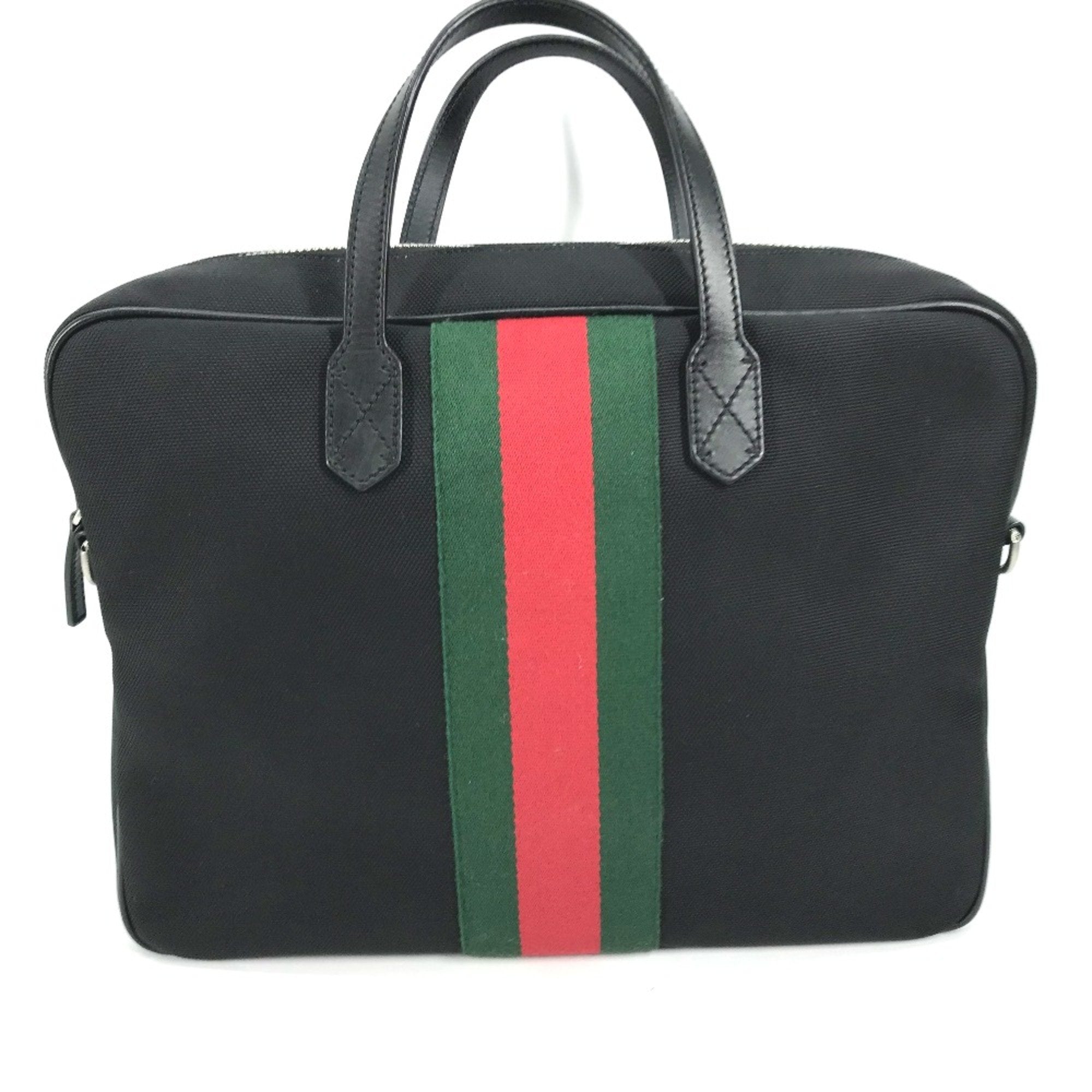 Gucci Black Leather Tote Bag (Pre-Owned)