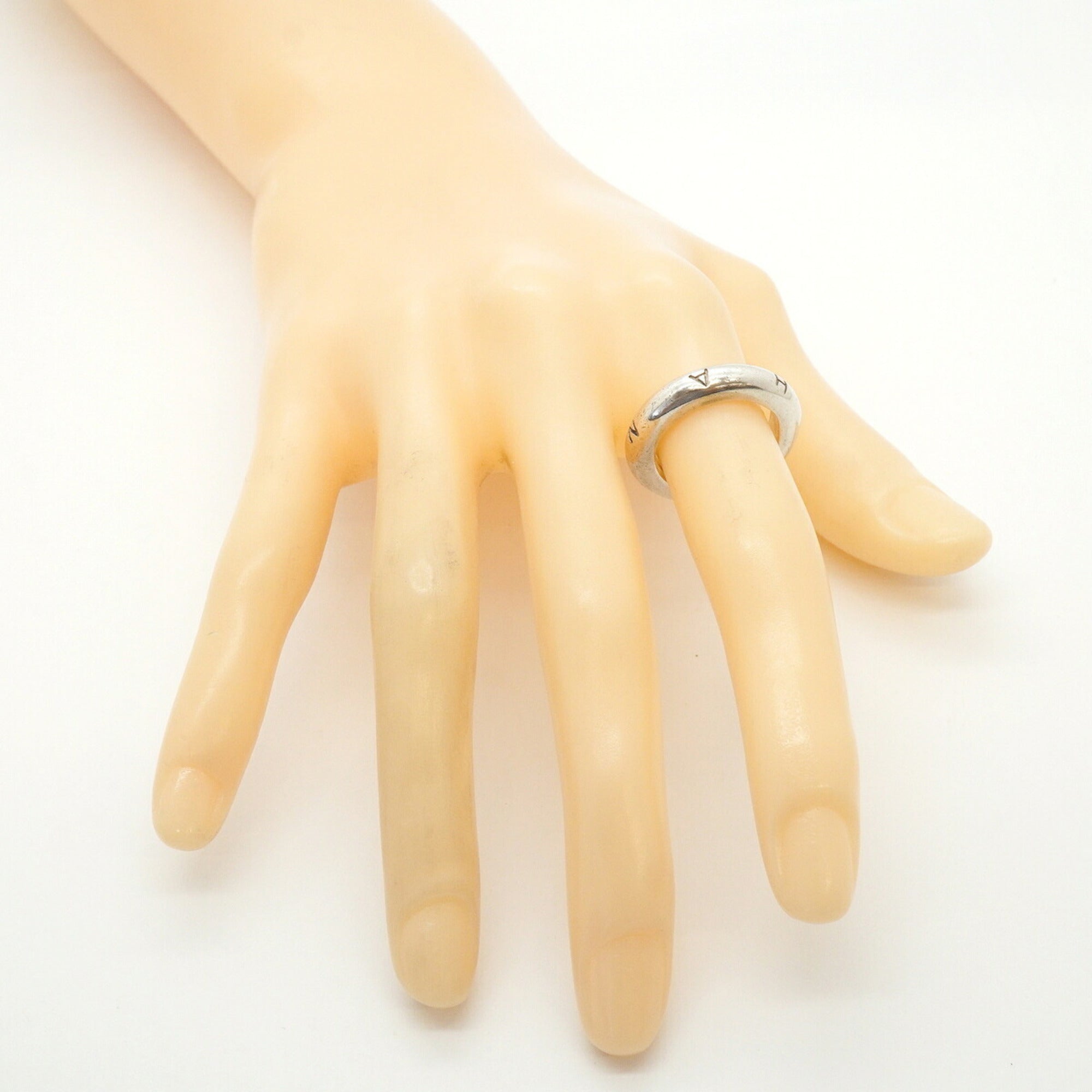 Chanel Silver 925 Band Ring (Pre-Owned)