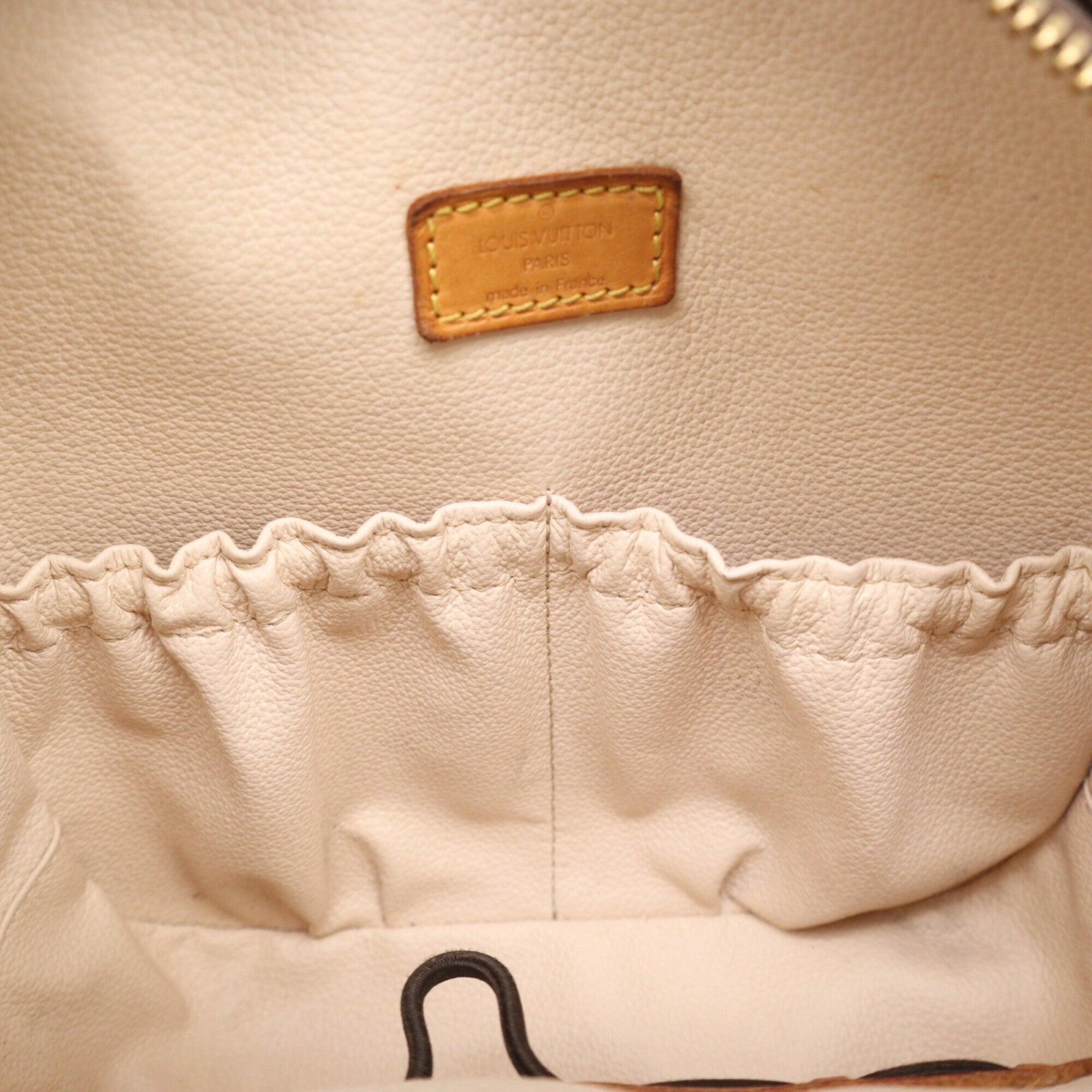 Louis Vuitton Monogram Beige Brown Coated Canvas Leather Handbag (Pre-Owned)