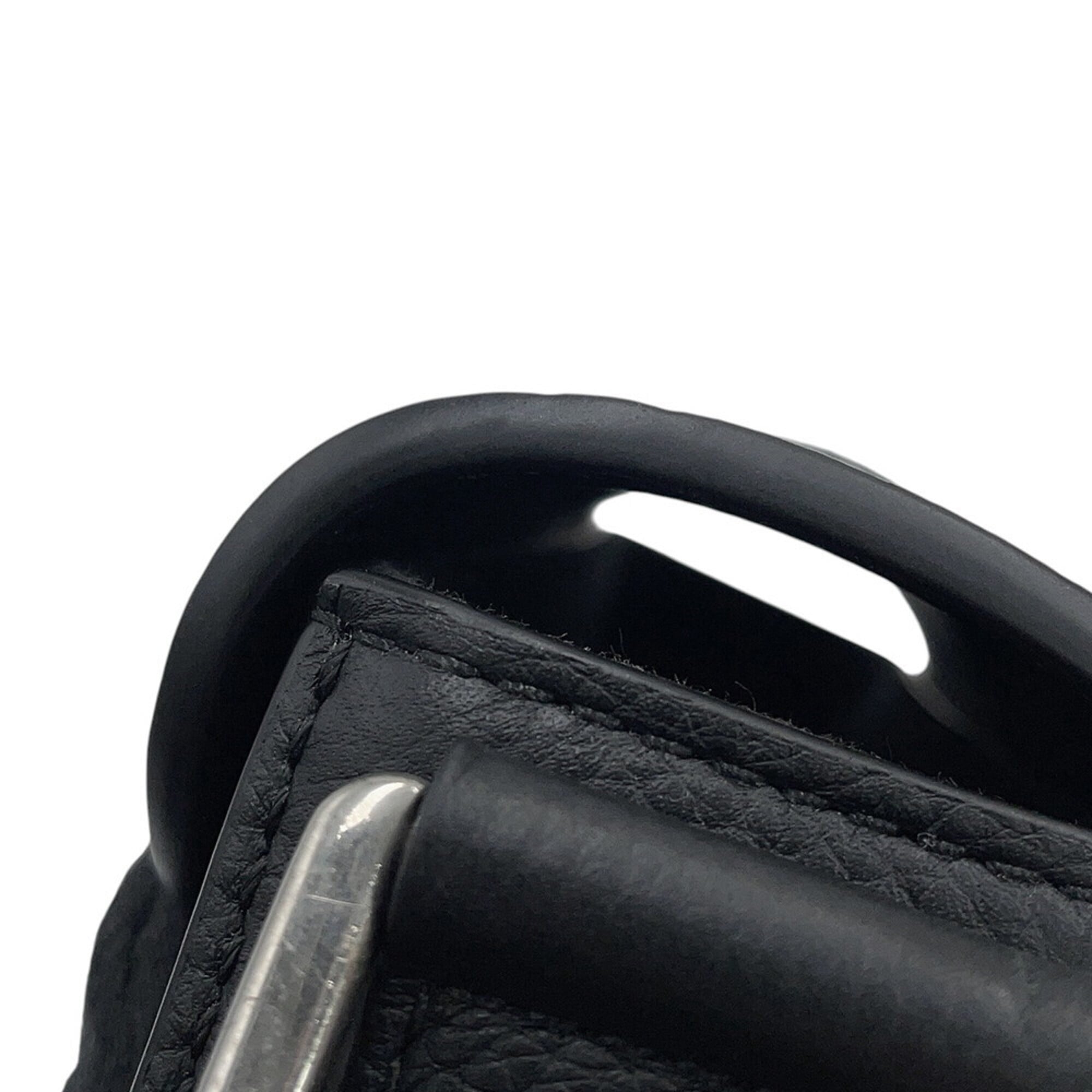 Christian Dior Black Leather Handbag Messenger Bag Shoulder Bag (Pre-Owned)