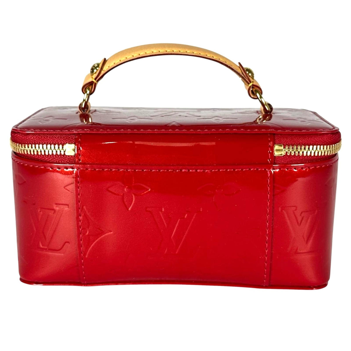 Louis Vuitton Pomme D'amour Red Color Monogram Vernis Handbag (Pre-Owned)