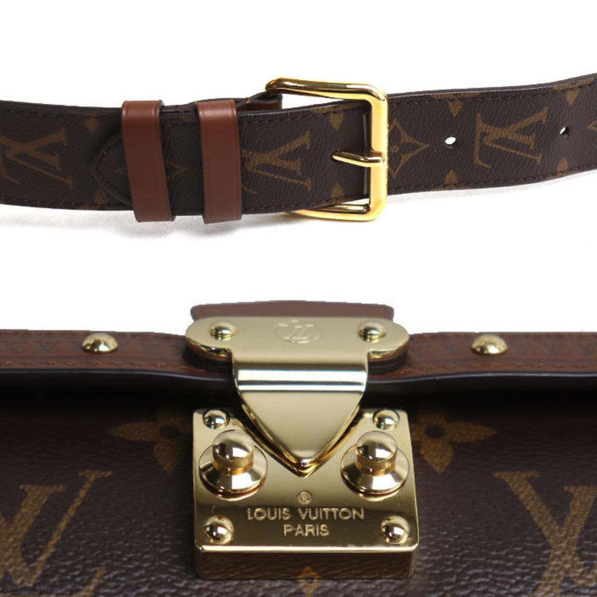 Louis Vuitton Gold Monogram Shoulder Bag (Pre-Owned)