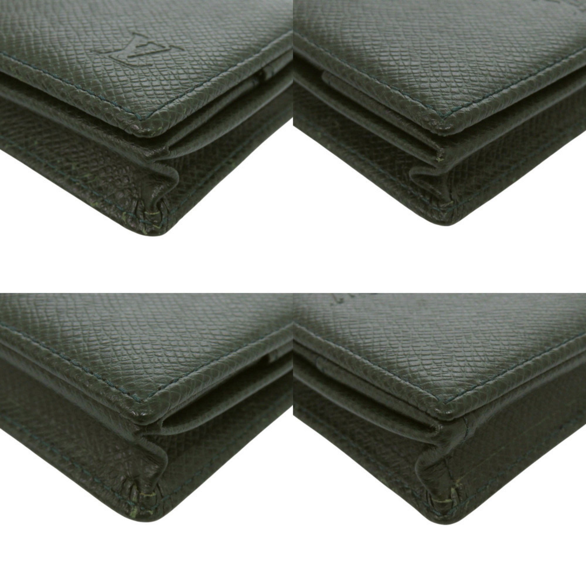 Louis Vuitton Green Taiga Leather Leather Coin Purse/Coin Case (Pre-Owned)