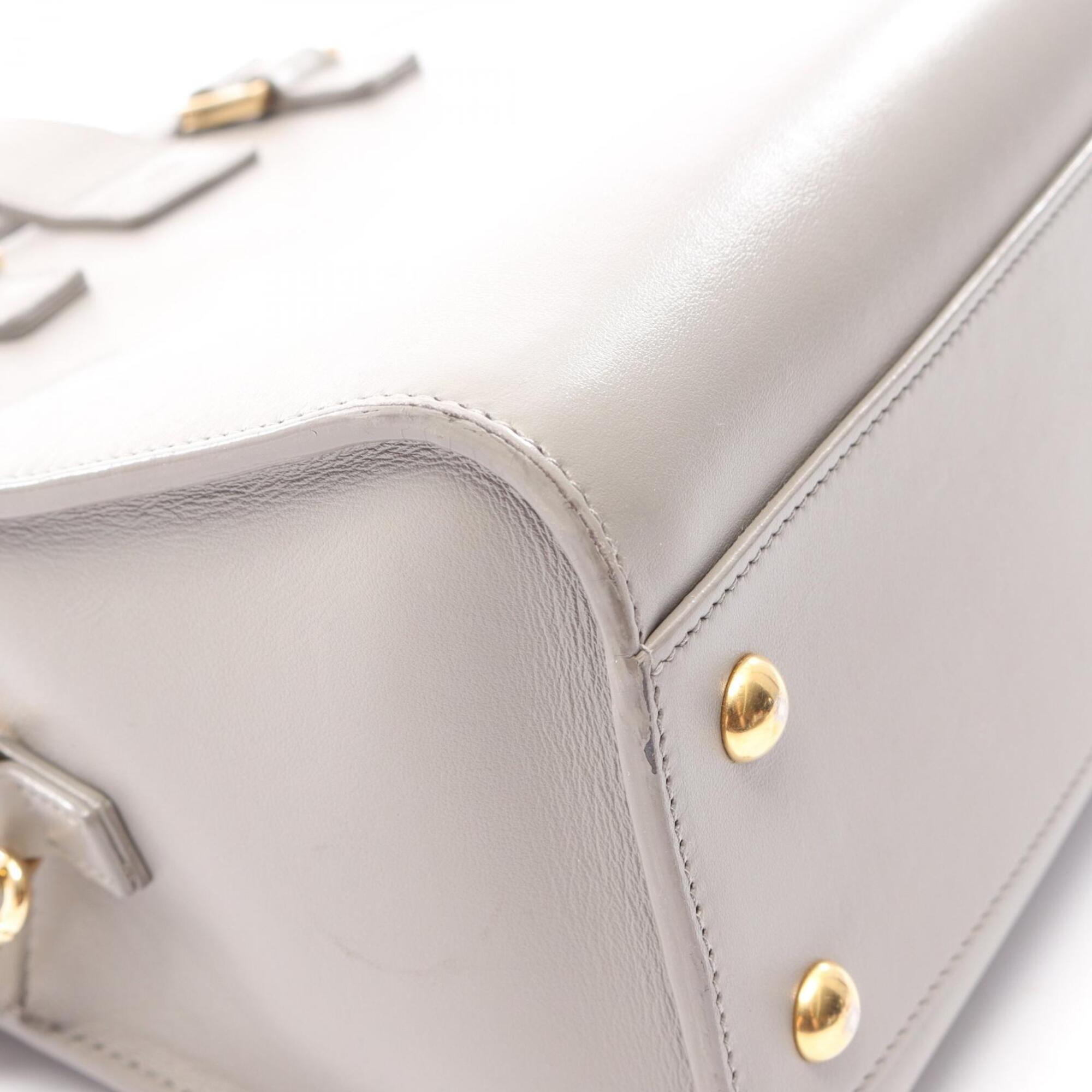 Yves Saint Laurent Gray Leather Handbag (Pre-Owned)