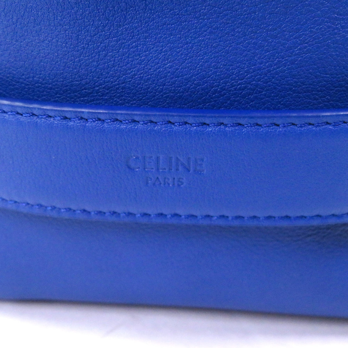 Celine Blue Leather Messenger Bag Shoulder Bag (Pre-Owned)
