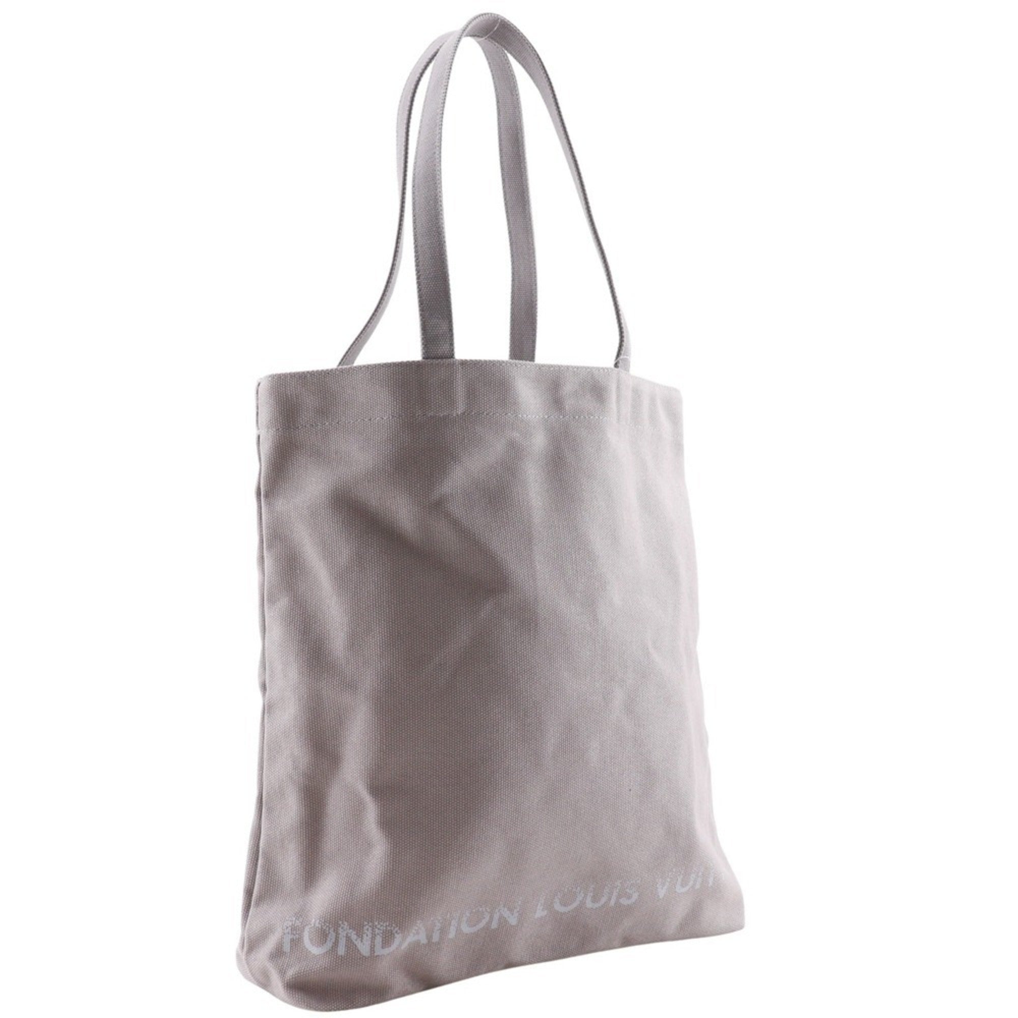 Louis Vuitton Gray Canvas Tote Bag (Pre-Owned)