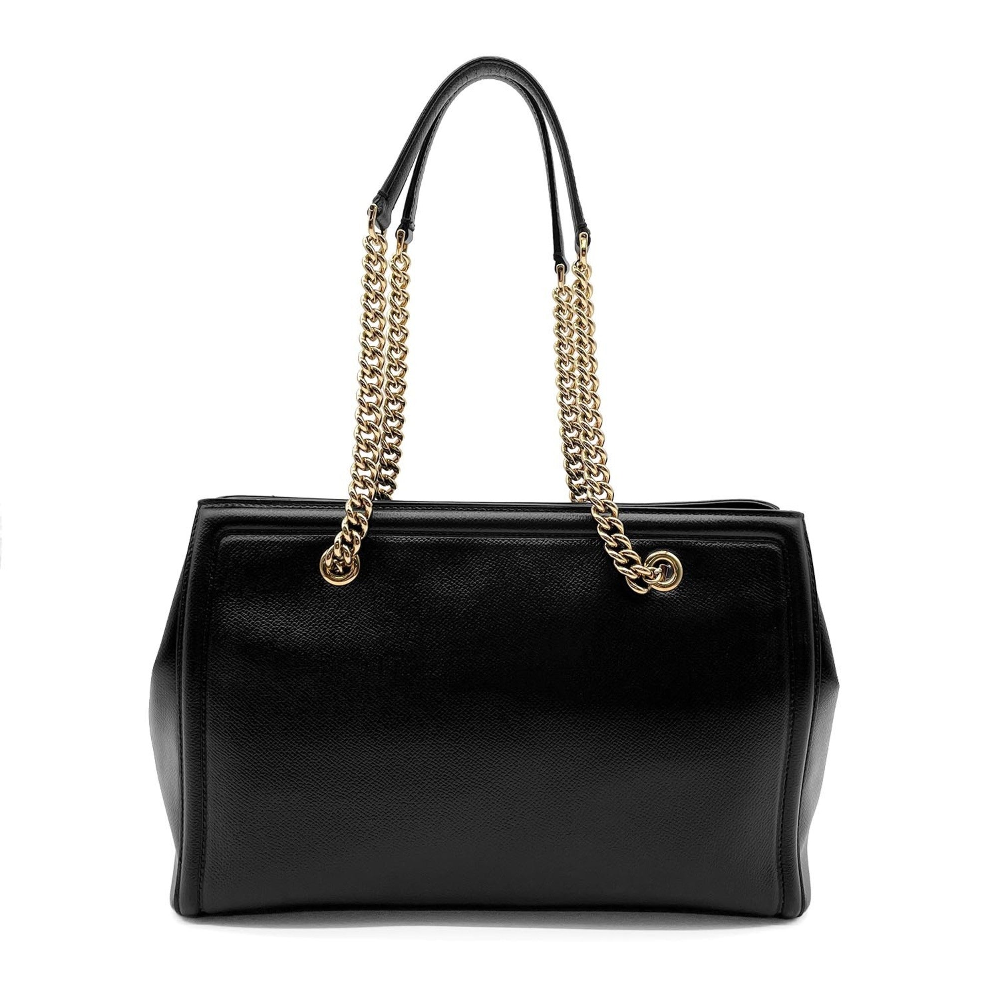 Salvatore Ferragamo Black Leather Shoulder Bag (Pre-Owned)