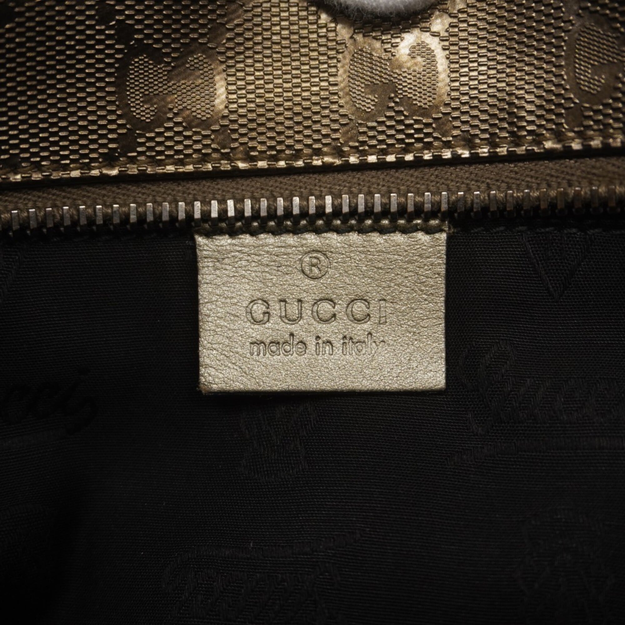 Gucci Gray Leather Tote Bag (Pre-Owned)